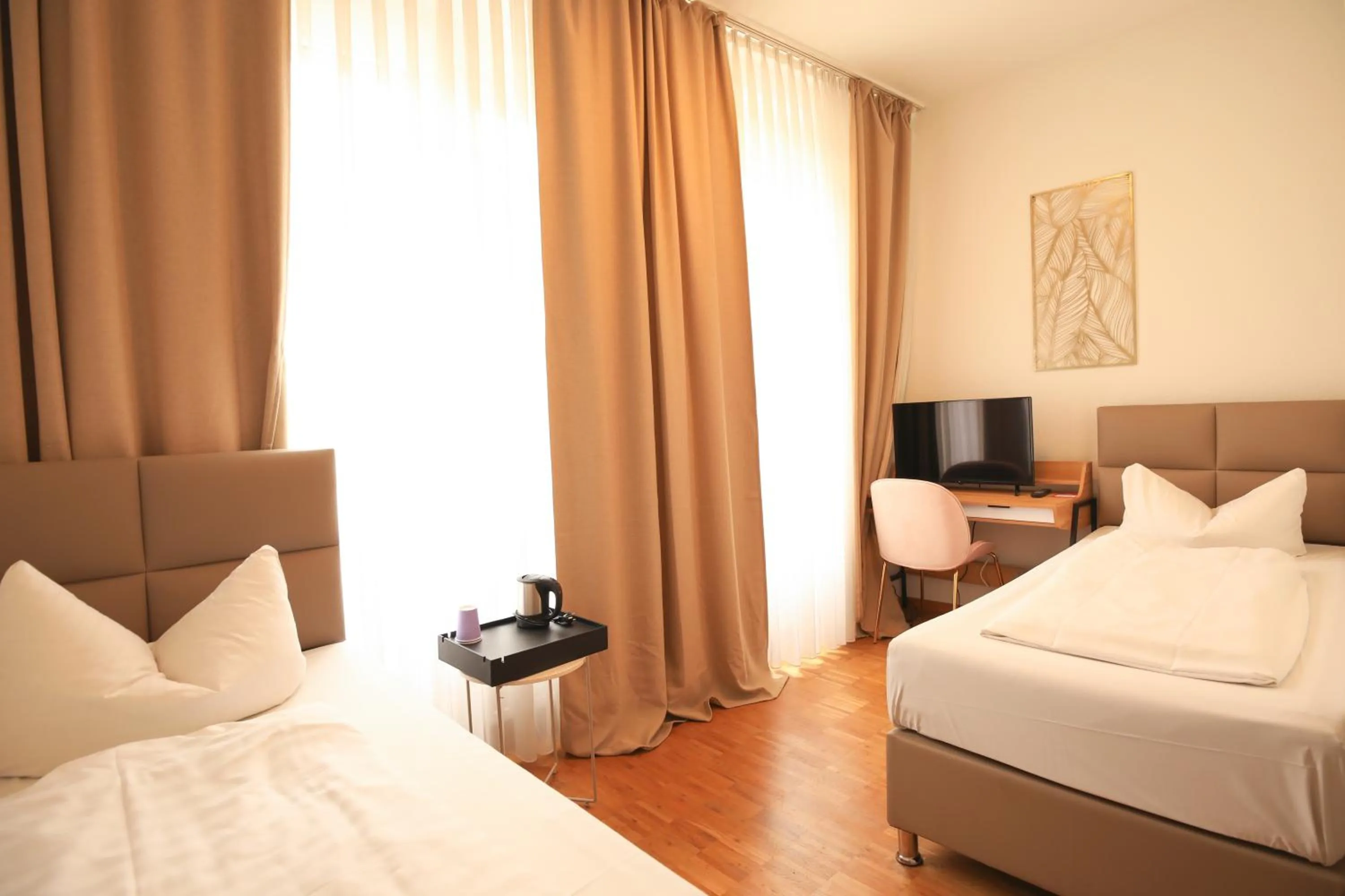 Bed in TM Hotel Düsseldorf