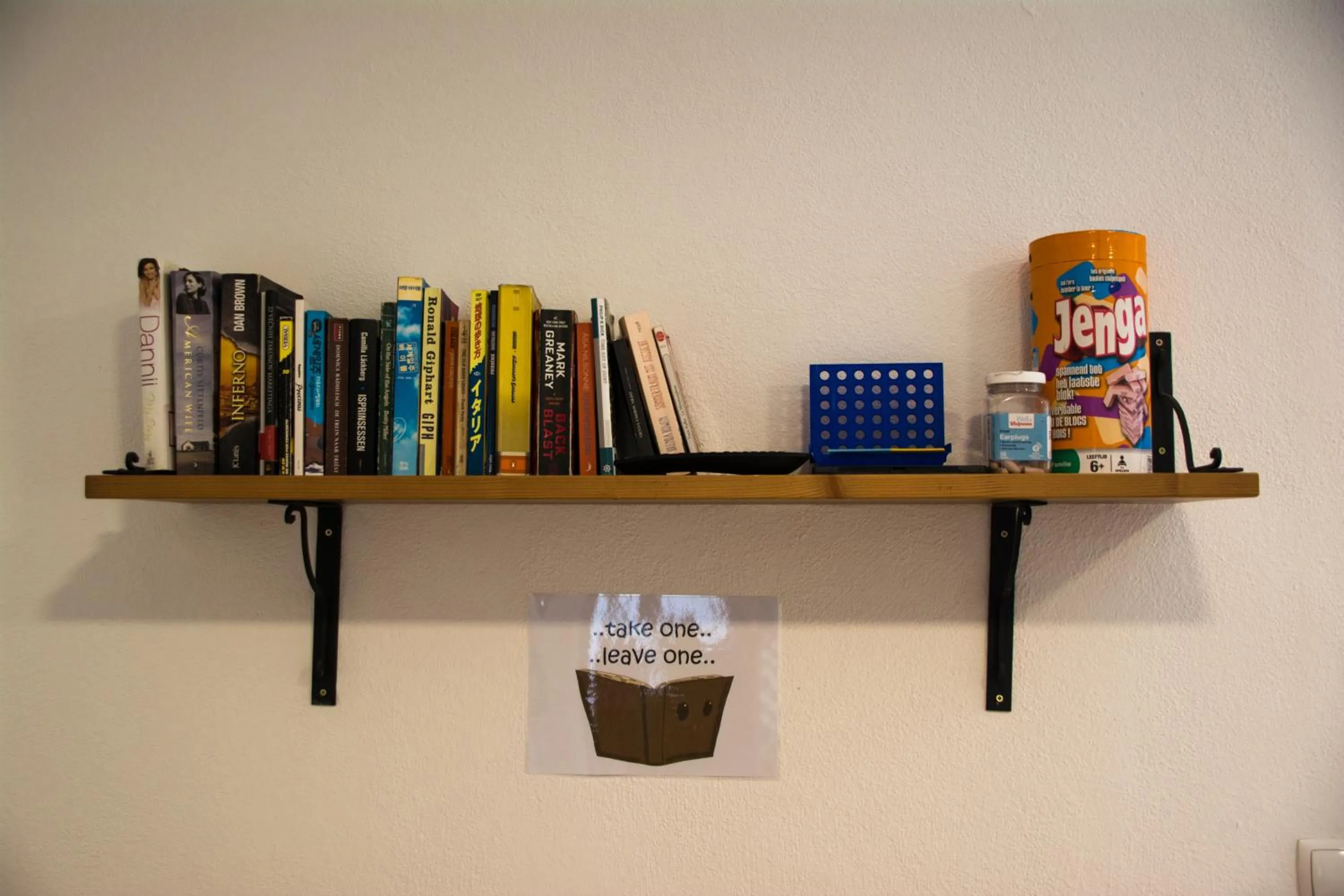 Library in Travellers' Haven Hostel