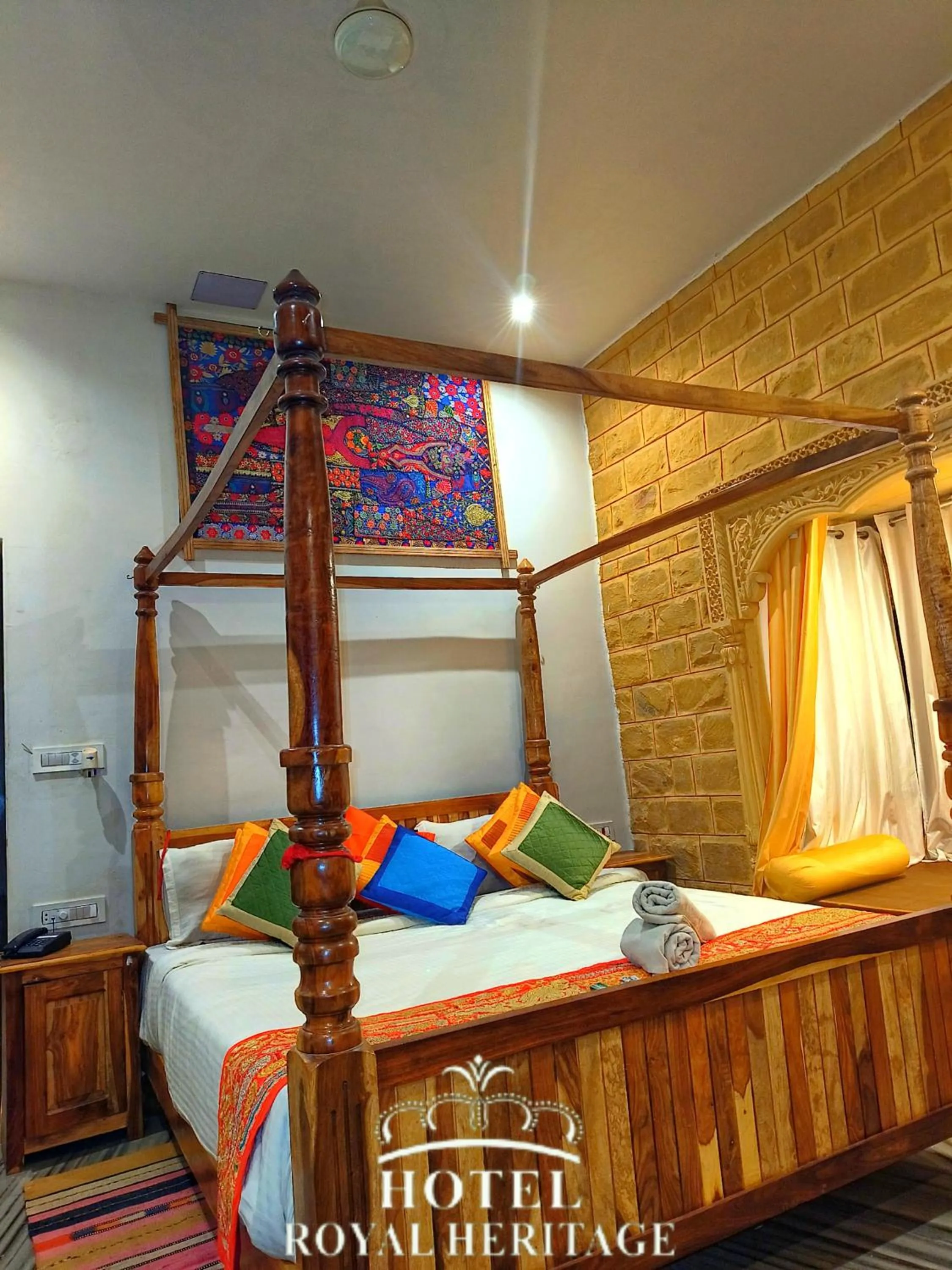 Bed in Hotel Royal Heritage