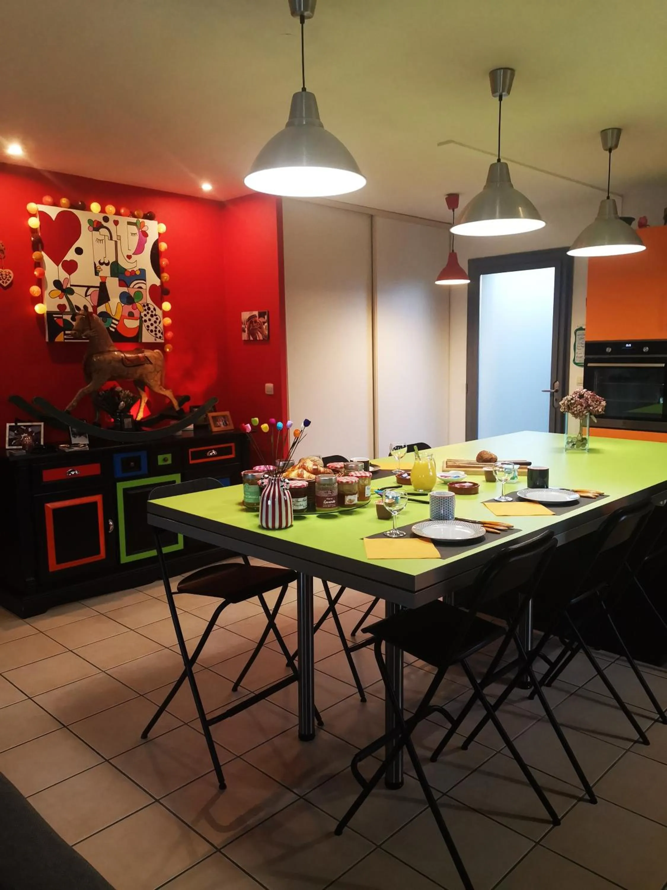 Breakfast in Chambres au grand calme dans maison