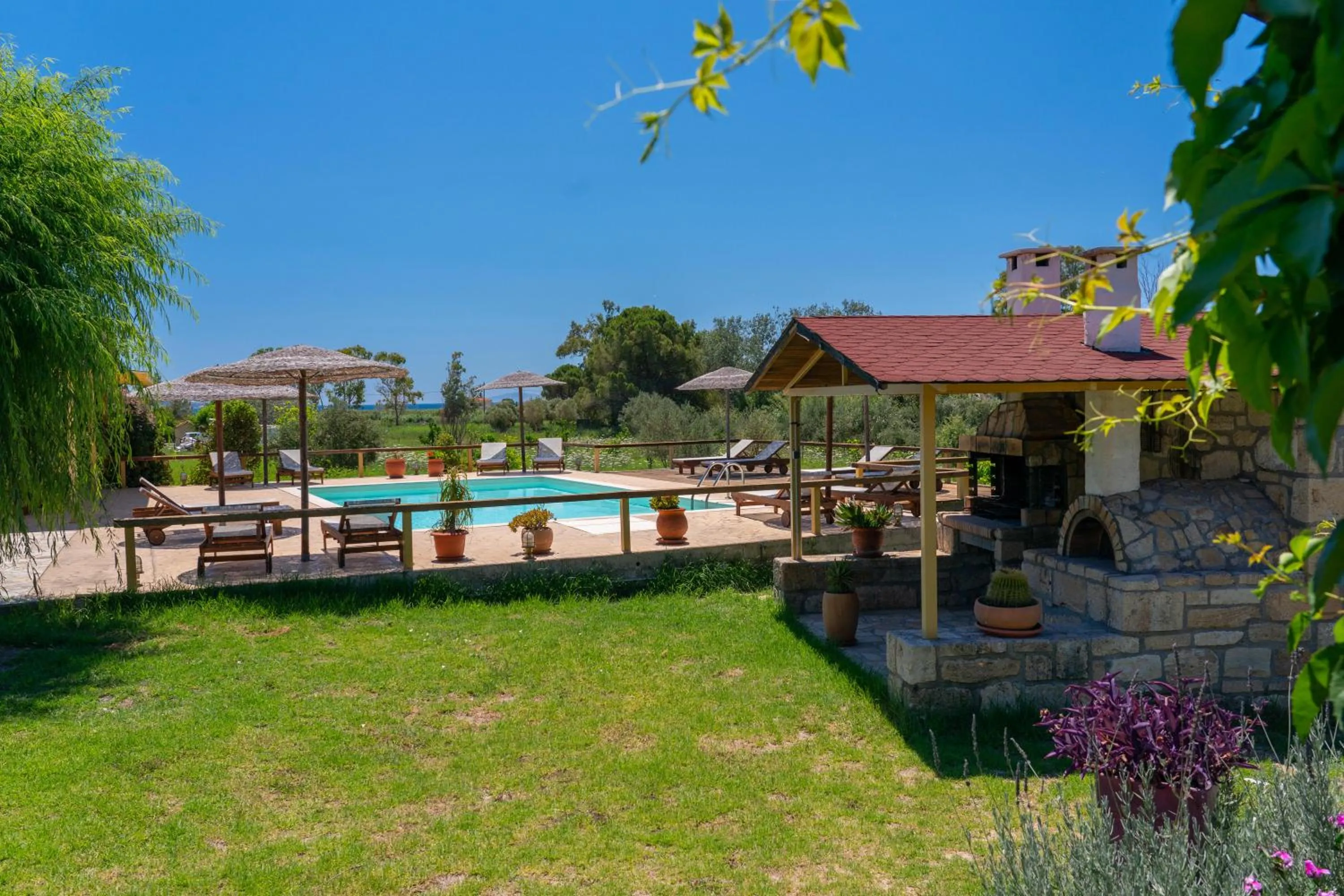 BBQ facilities in Aggelina's Apartments