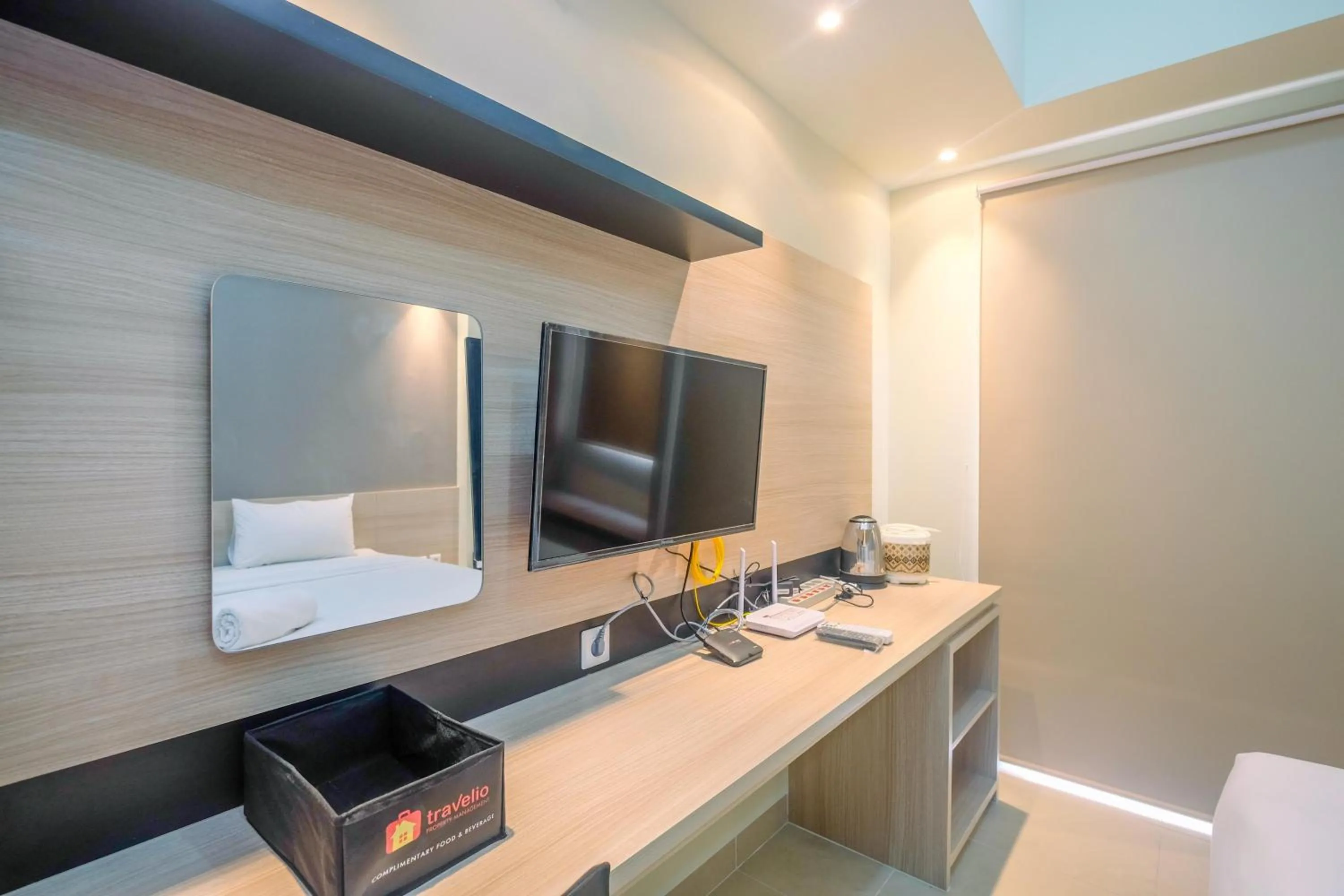 Bed in New Furnished with Cozy Stay @ Studio Mustika Golf Residence Apartment By Travelio