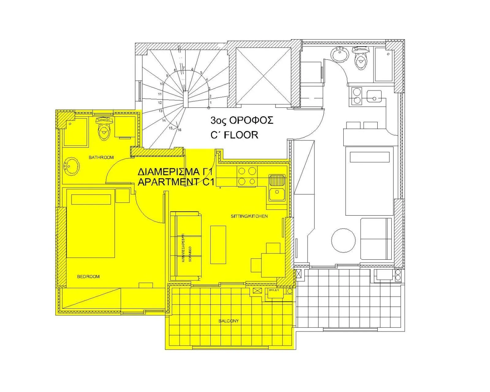 Floor plan in Elvita Apartments 3