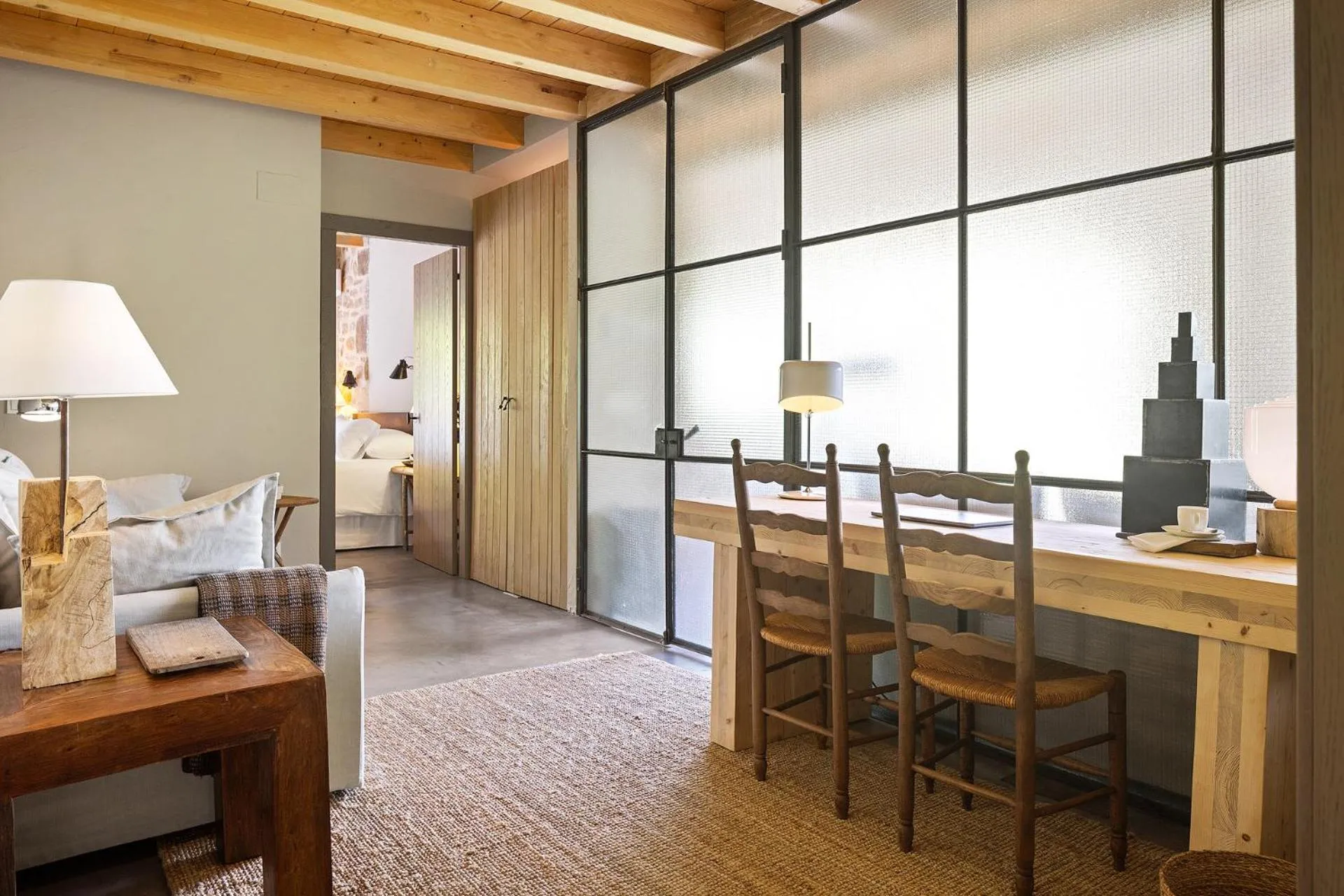 Seating area in OAR Cottage