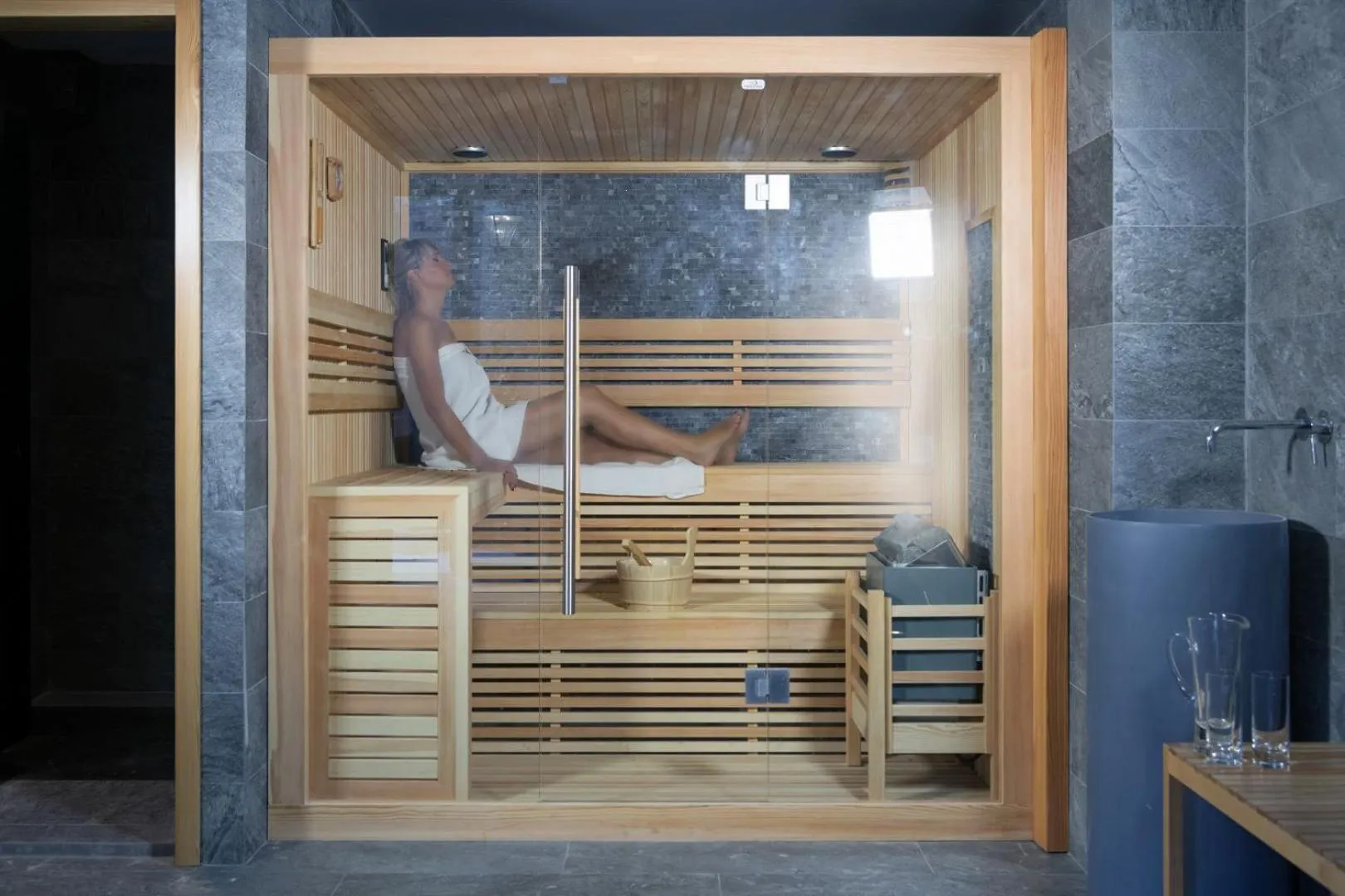 Sauna in Residence La Torre con private park