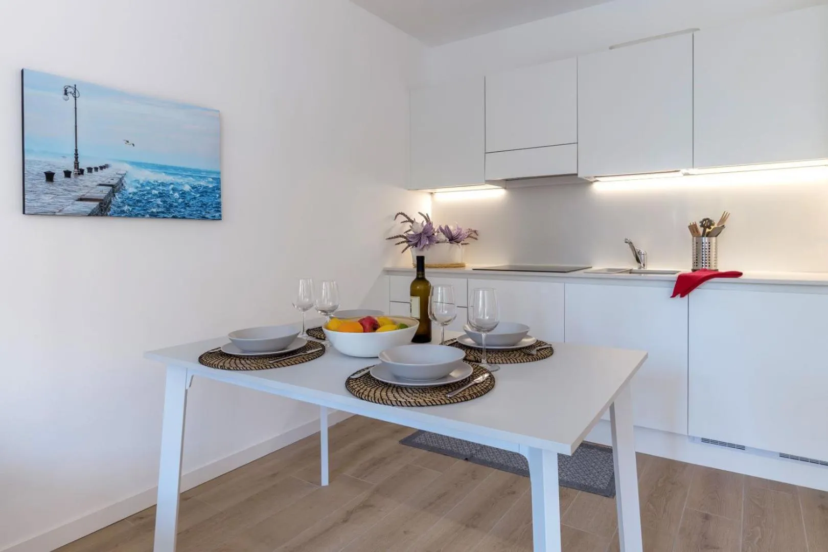 Kitchen or kitchenette in Residence La Torre con private park