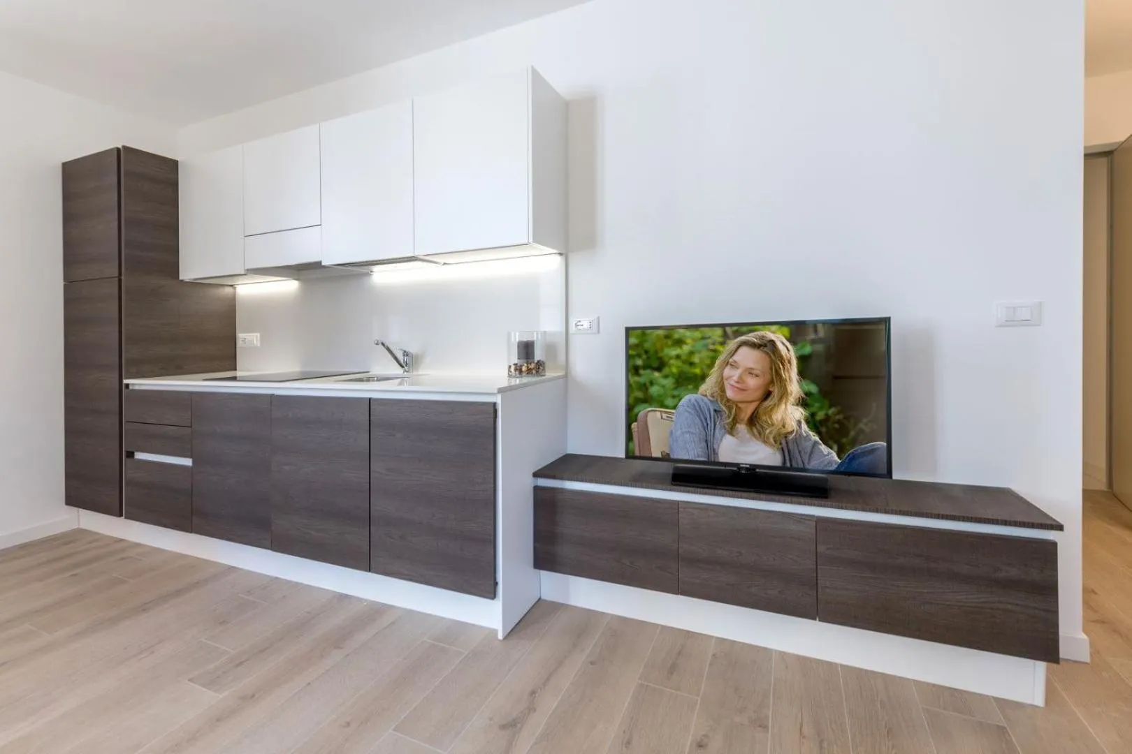 Kitchen or kitchenette in Residence La Torre con private park