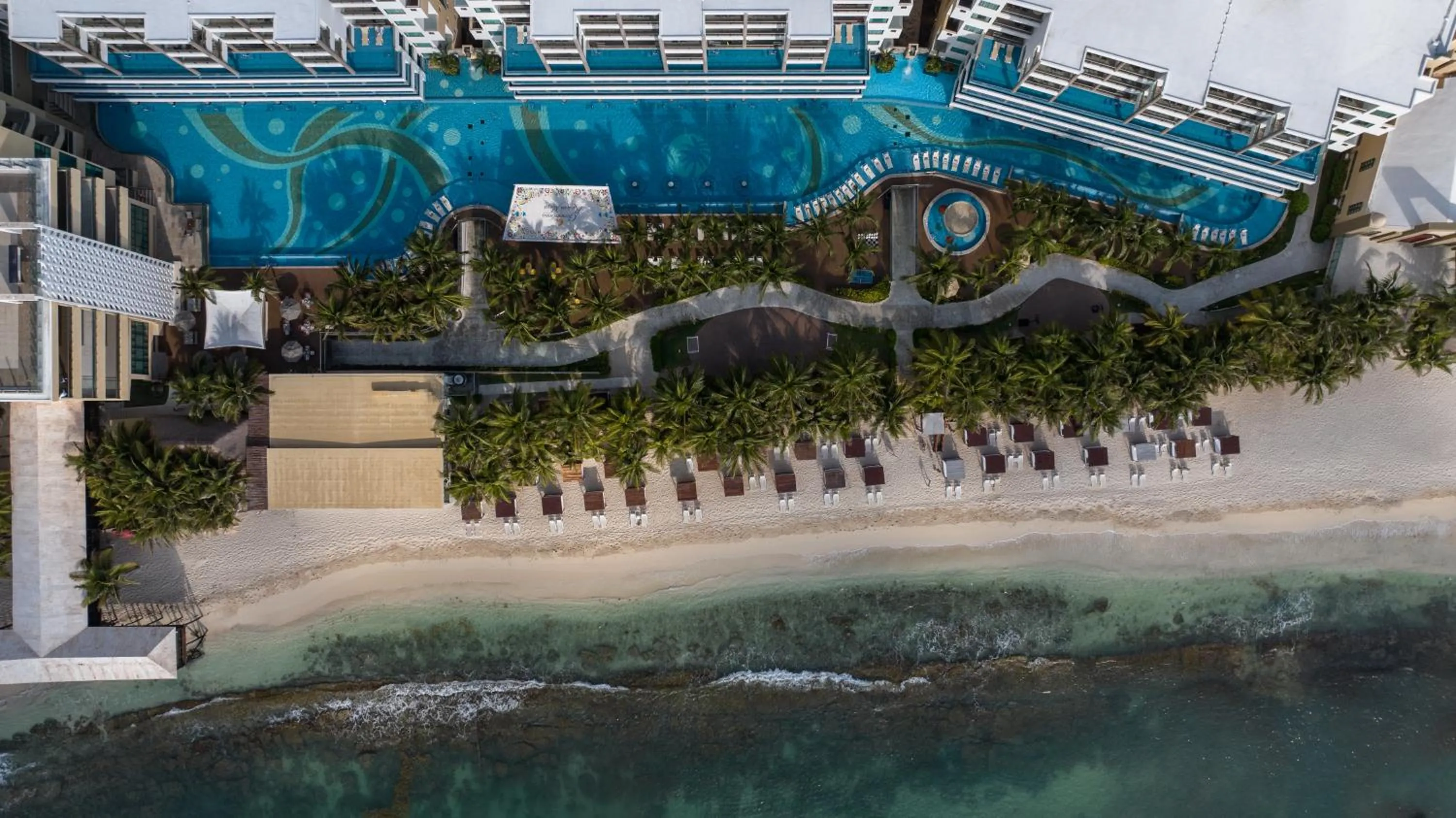 Bird's eye view in Generations Riviera Maya Oceanfront Family Resort Catamaran, Water Park, All & More Inclusive
