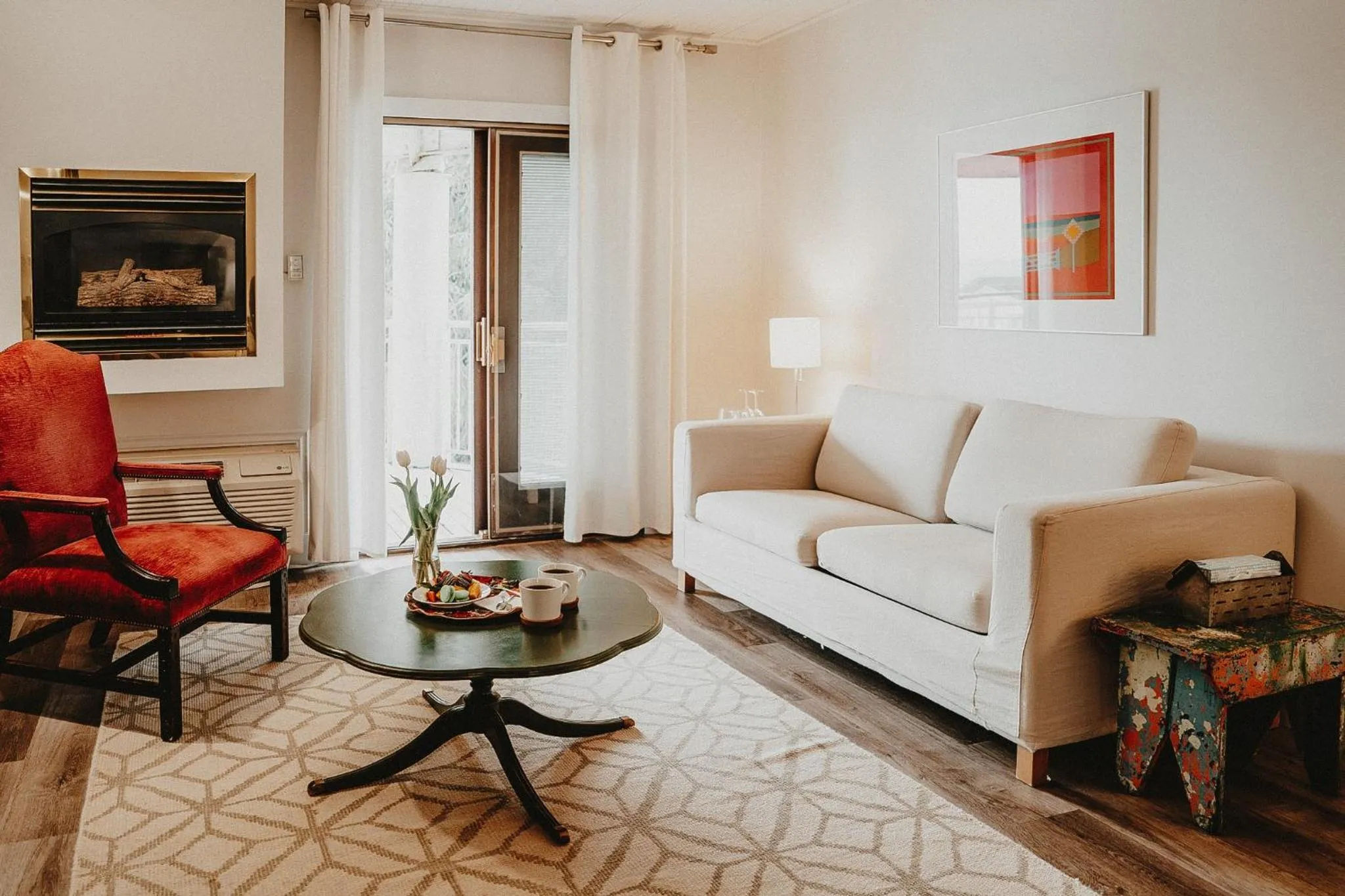 Seating area in The Kent Motel