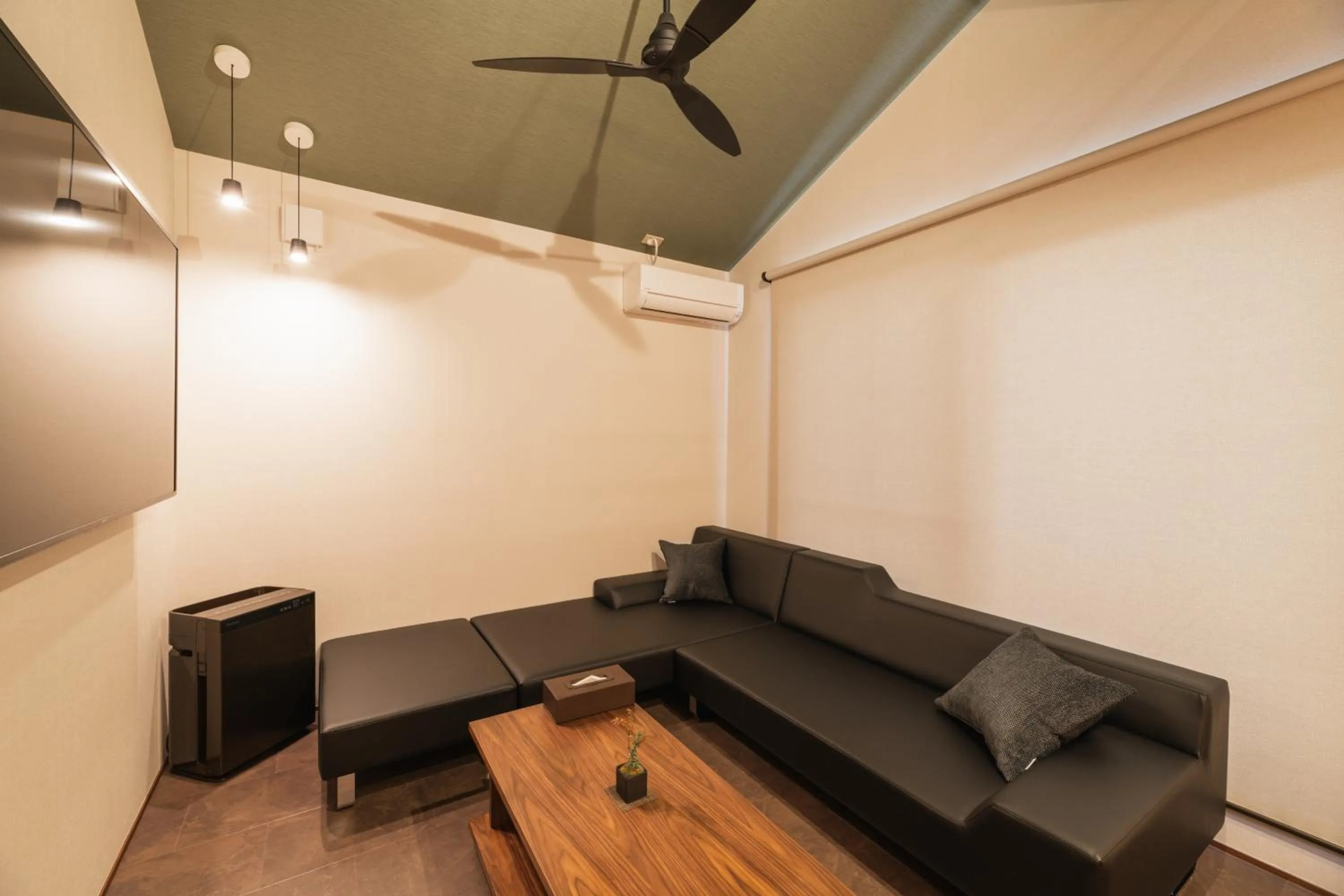 Seating area in GRAND BASE Hakata Gofuku