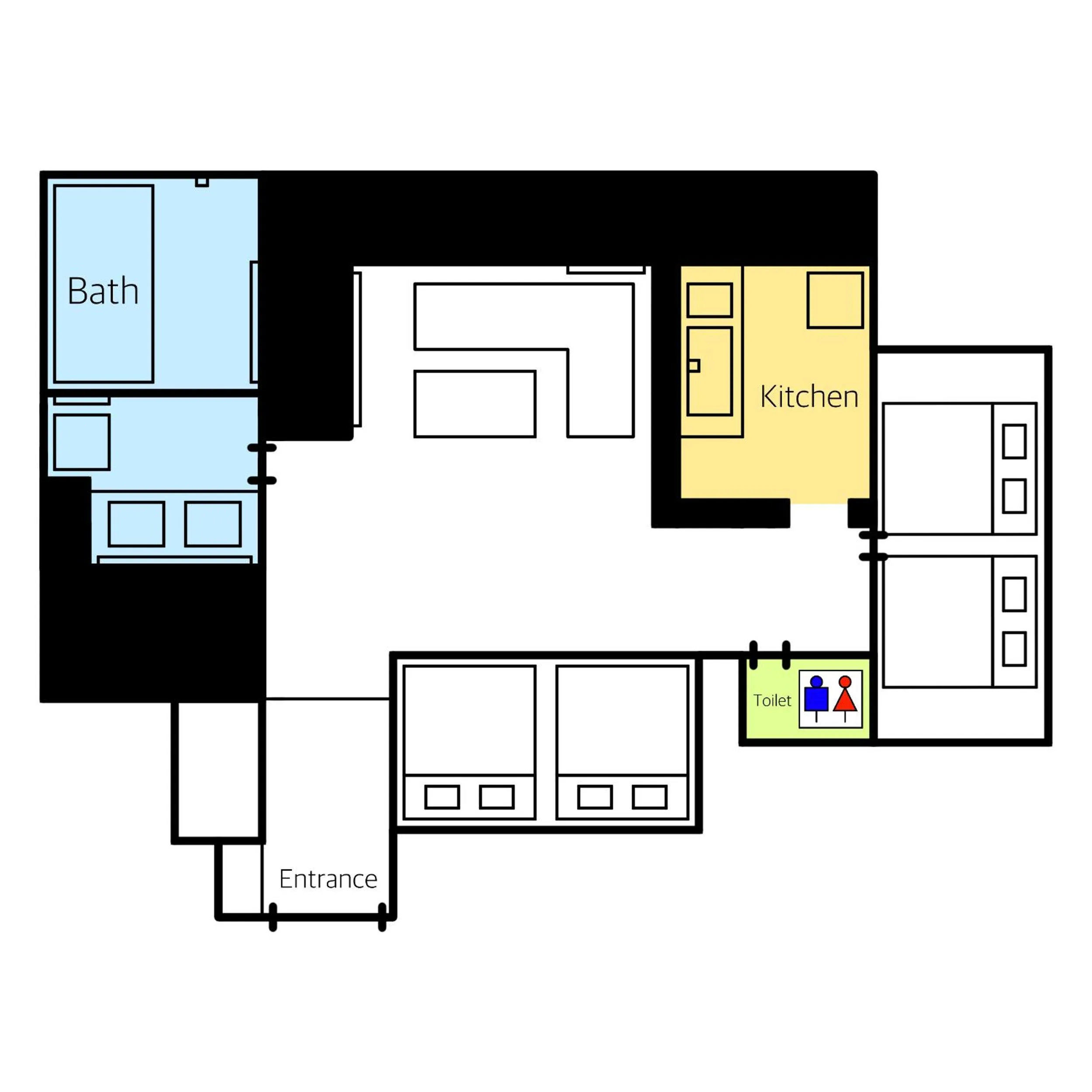 Floor plan in GRAND BASE Hakata Gofuku