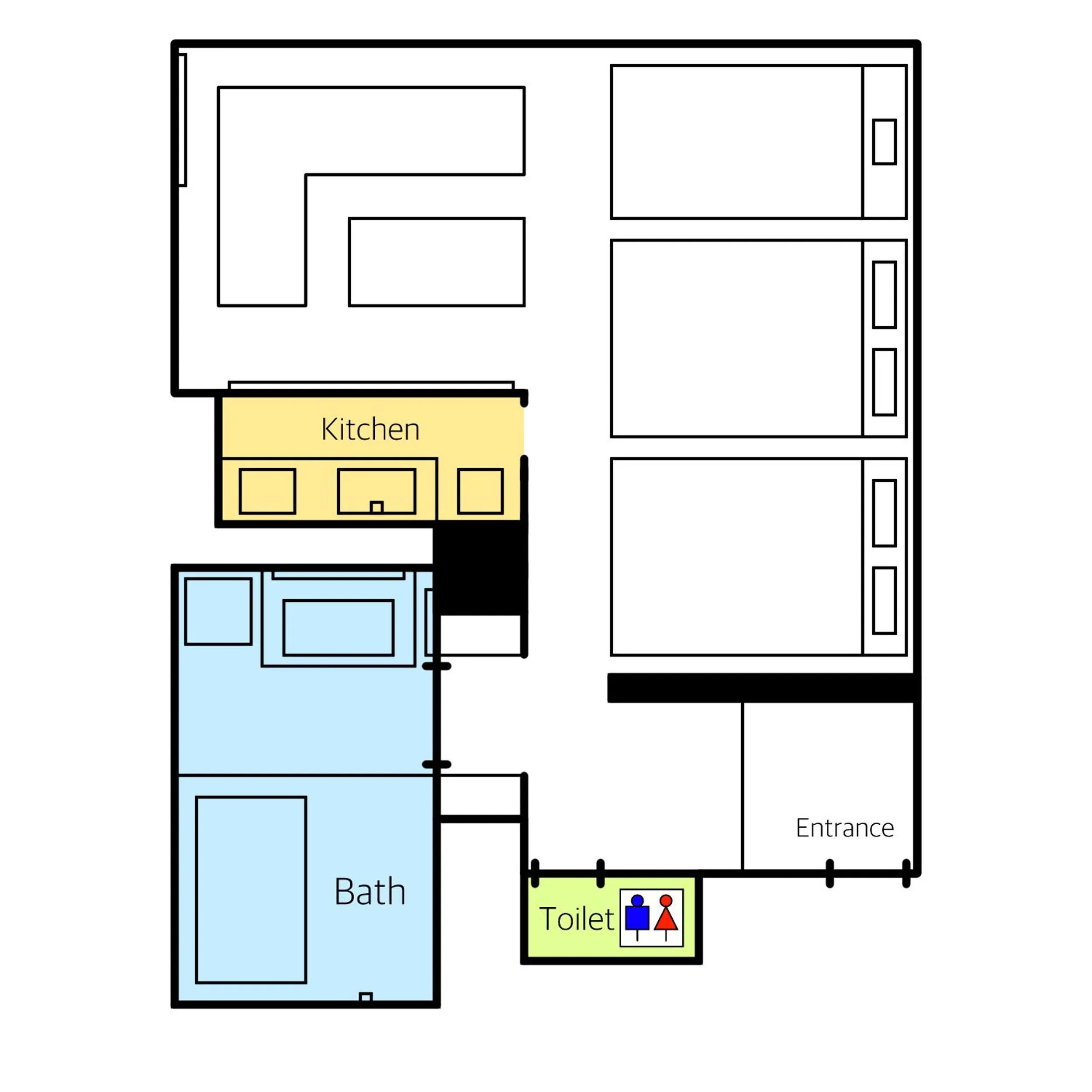 Floor plan in GRAND BASE Hakata Gofuku