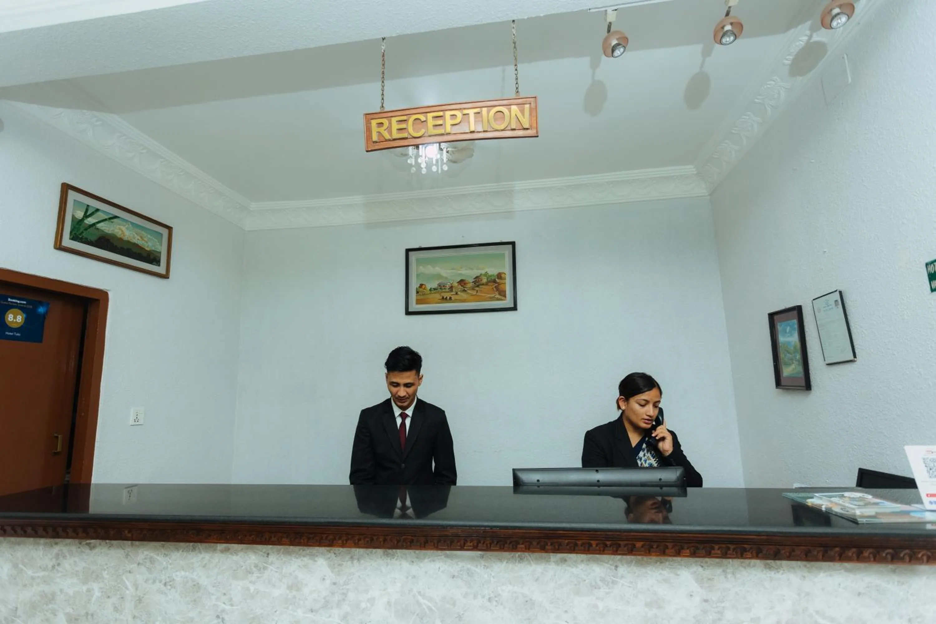 Lobby or reception in Hotel Tulsi