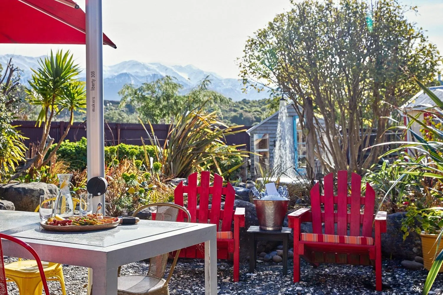 Patio in The Factory Luxury Accomodation