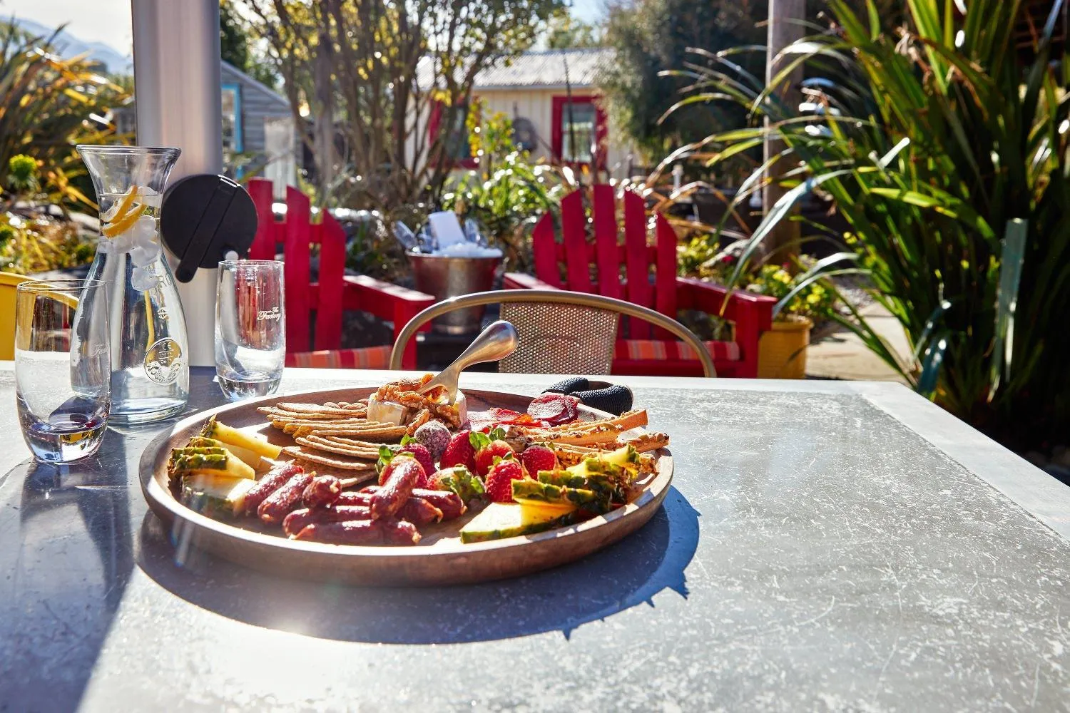 Patio in The Factory Luxury Accomodation