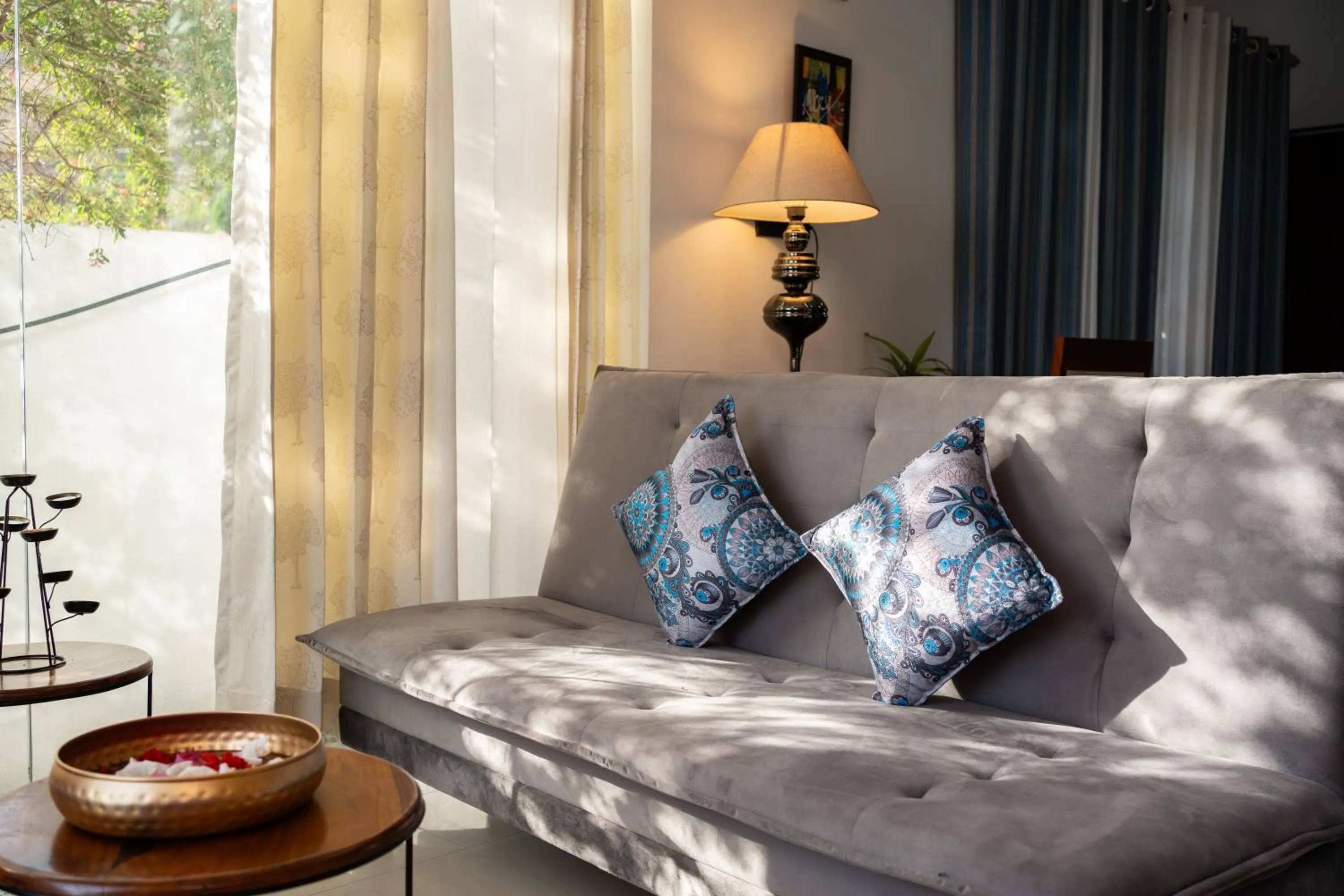 Living room in The Bougainvillea Retreat - A Luxury Private Pool Villa in Dehradun