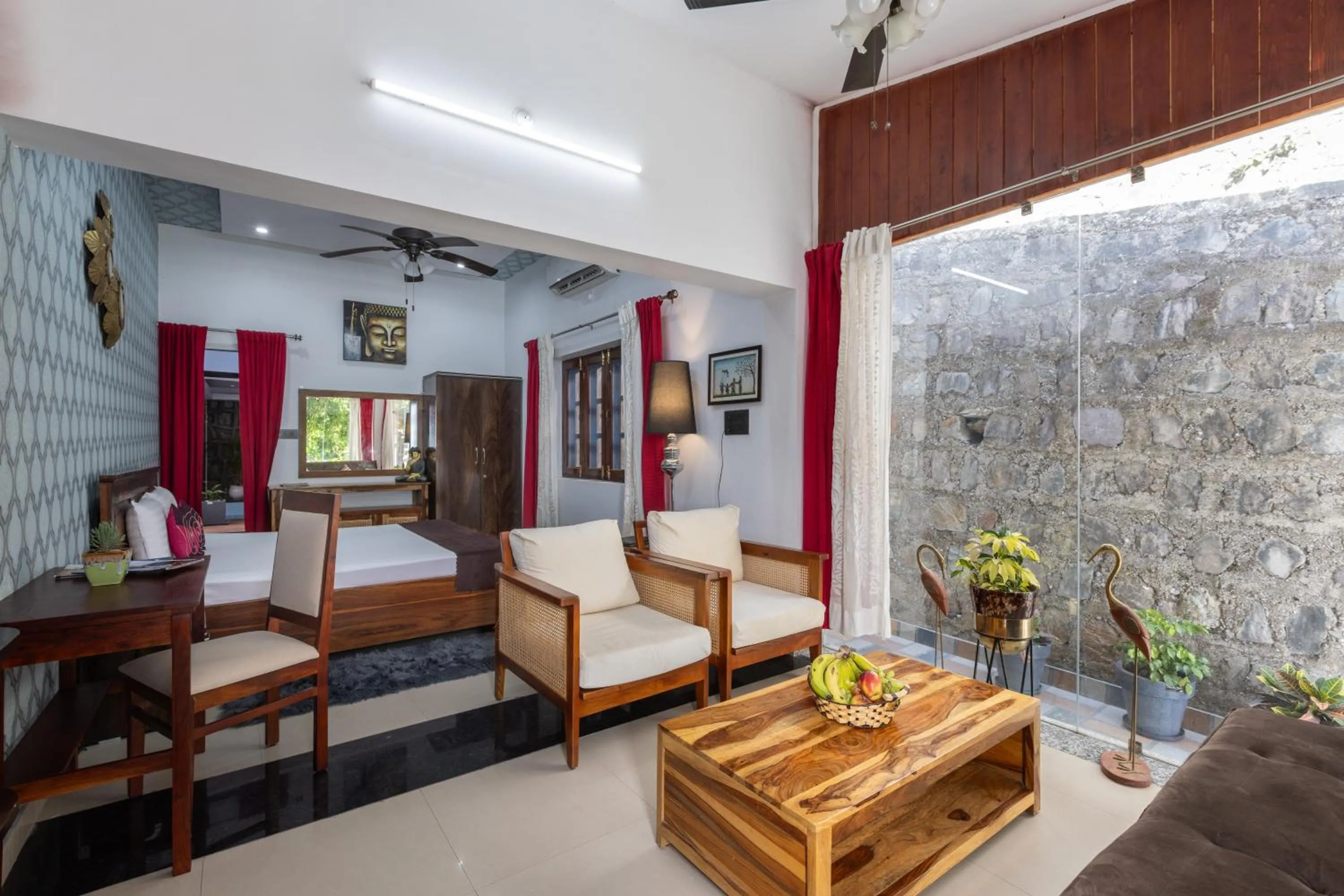 Bed in The Bougainvillea Retreat - A Luxury Private Pool Villa in Dehradun