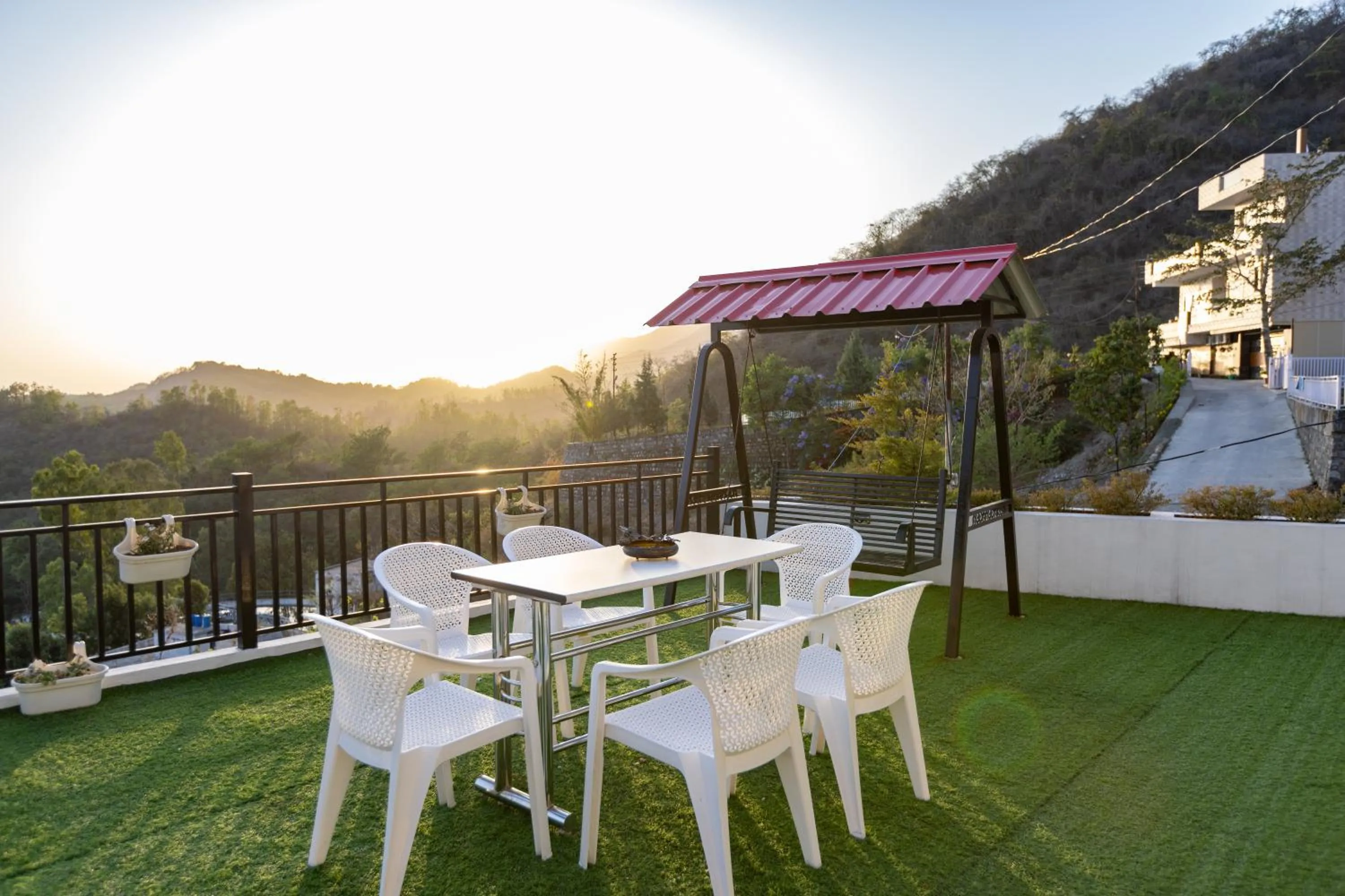 Patio in The Bougainvillea Retreat - A Luxury Private Pool Villa in Dehradun