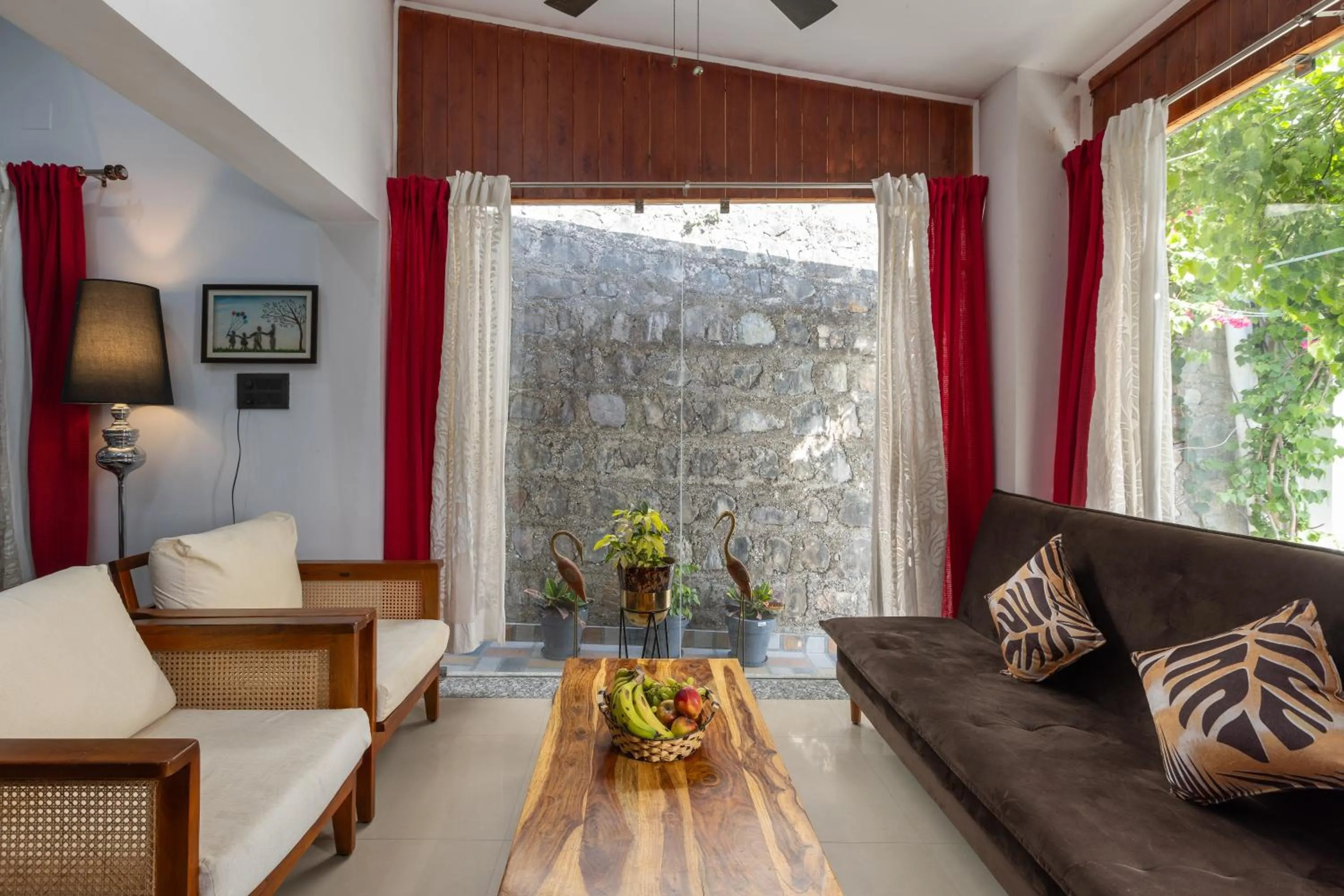 Living room in The Bougainvillea Retreat - A Luxury Private Pool Villa in Dehradun