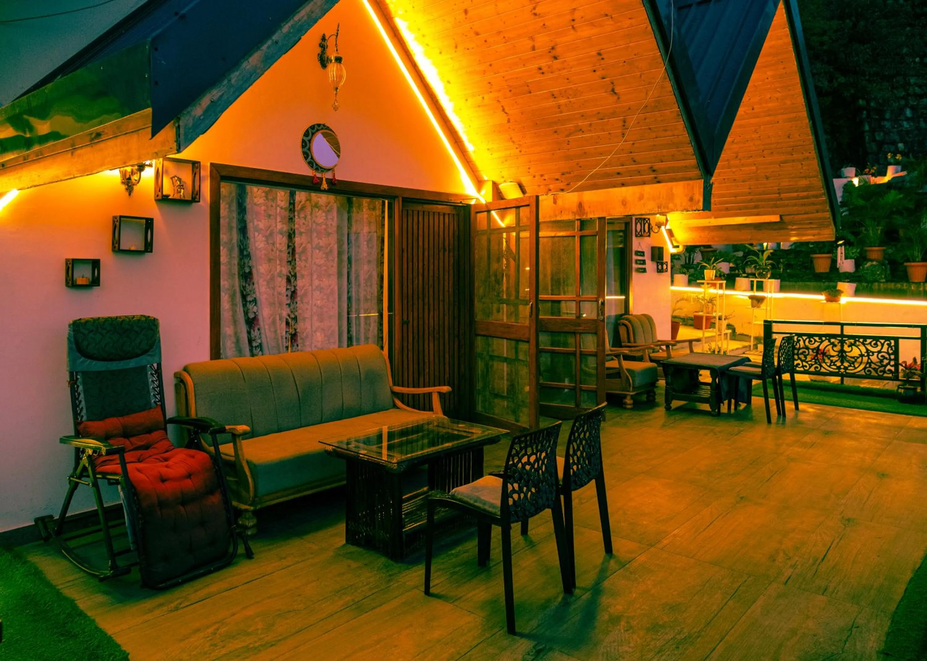 Patio in The Bougainvillea Retreat - A Luxury Private Pool Villa in Dehradun