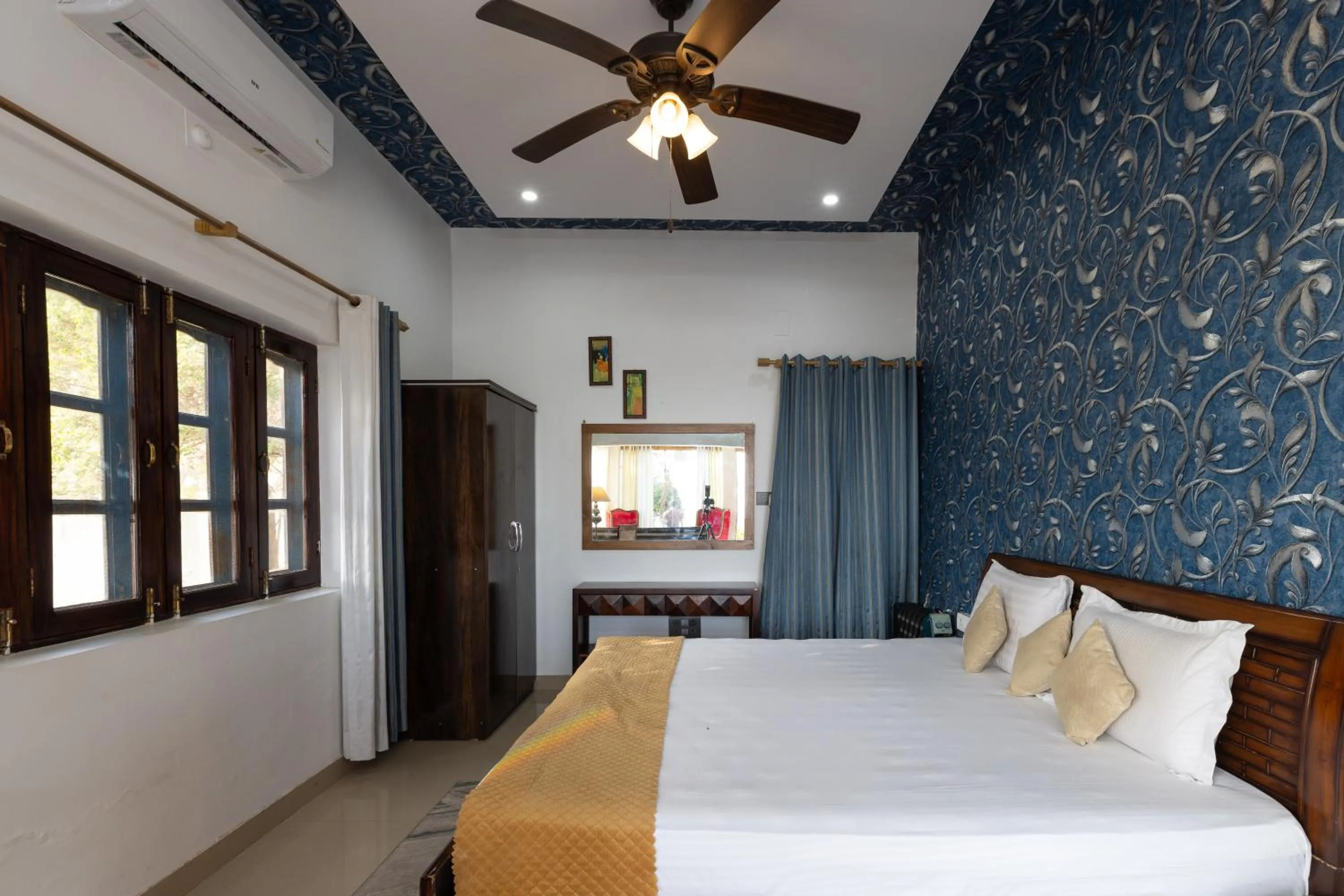 Bed in The Bougainvillea Retreat - A Luxury Private Pool Villa in Dehradun