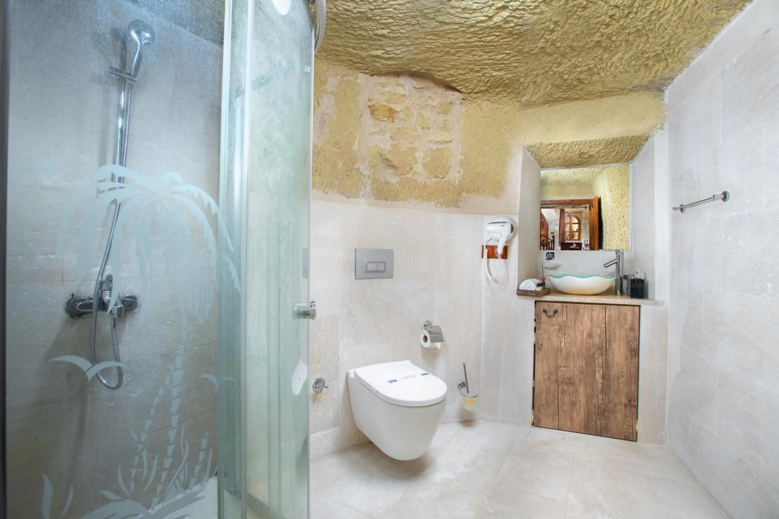 Shower in Romantic Cave Hotel