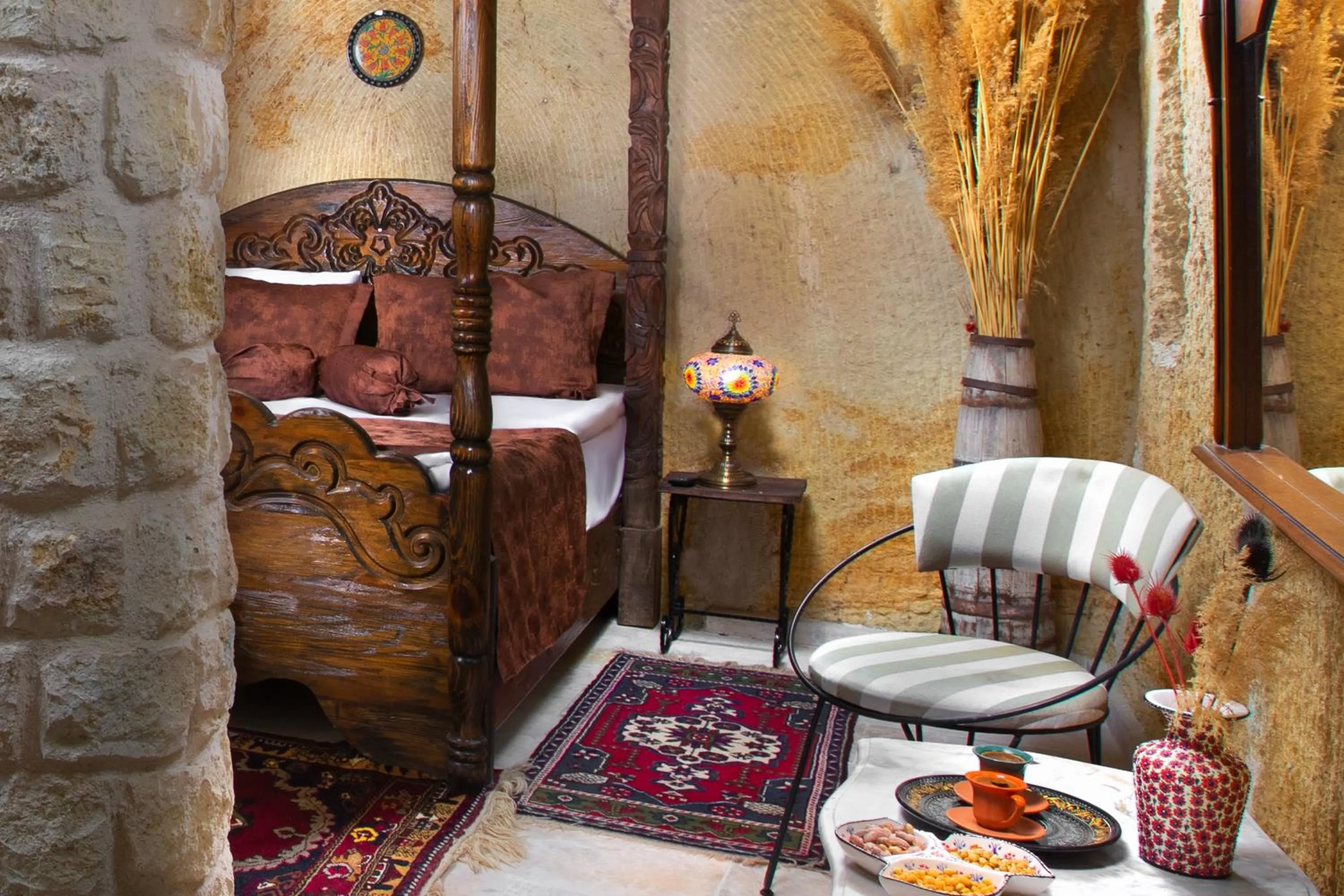 Seating area in Romantic Cave Hotel