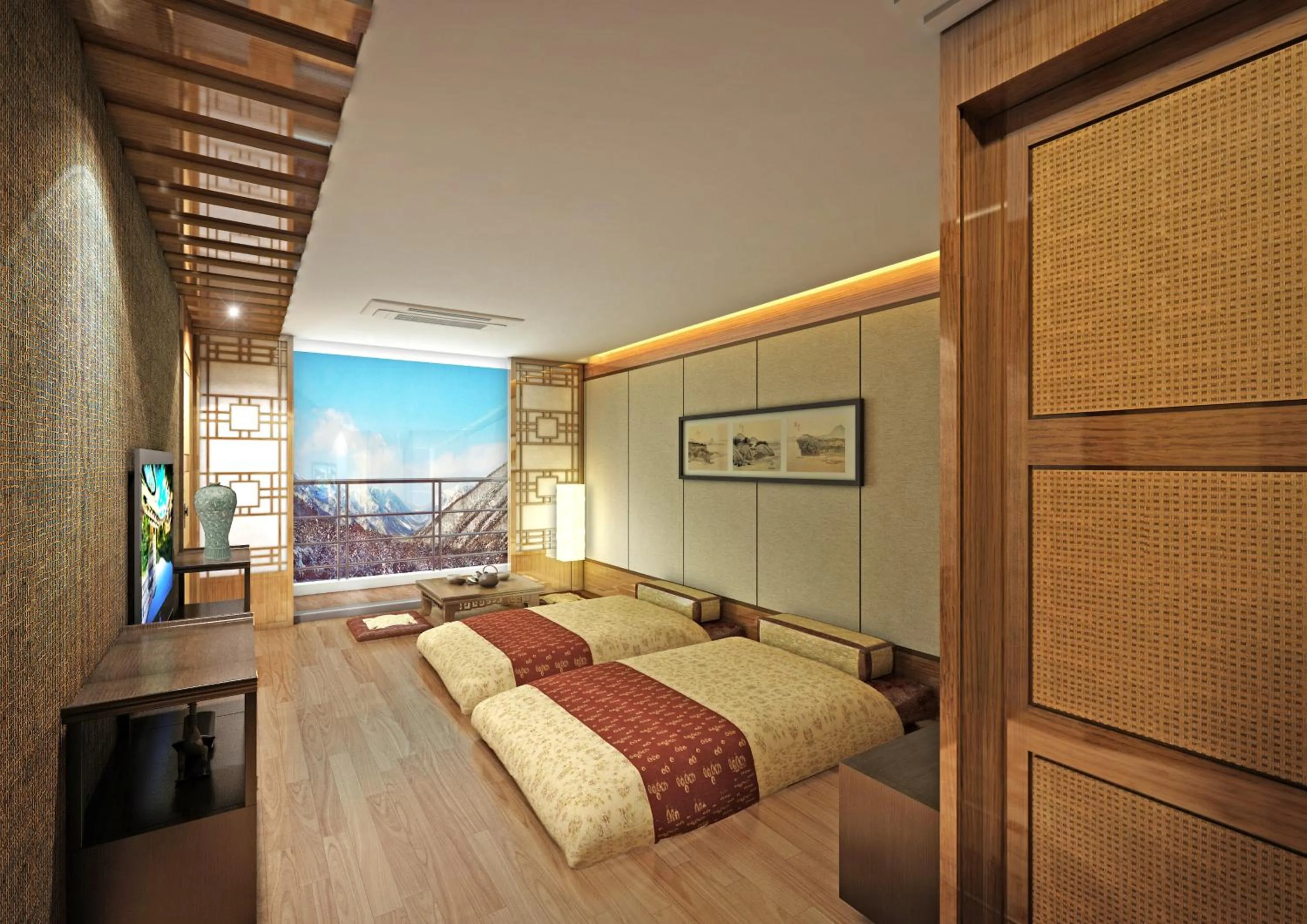 Bed in Traum Valley Hotel - formerly jeongseon intoraon hotel