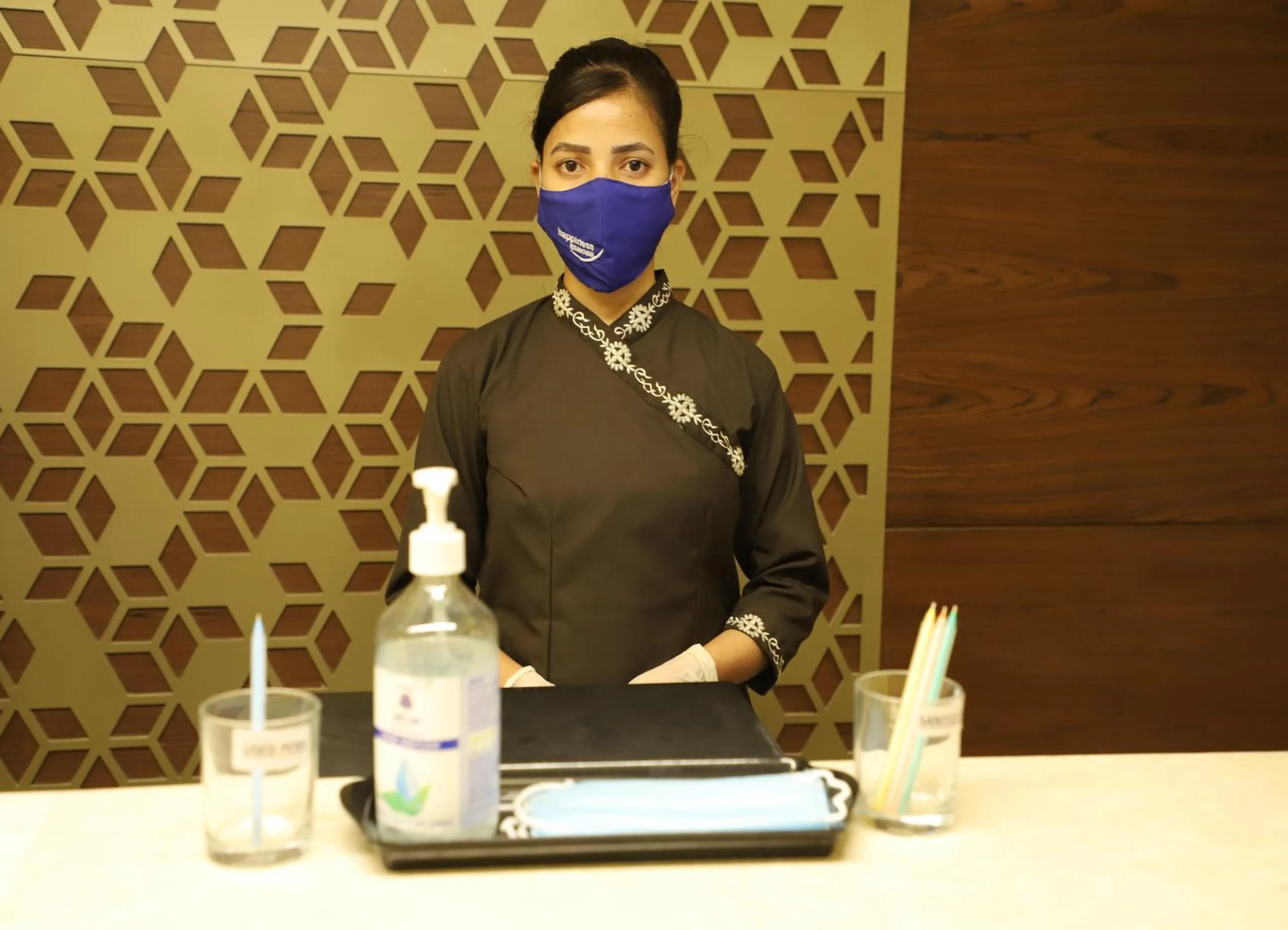 Staff in Geeta Sarovar Portico, Panipat