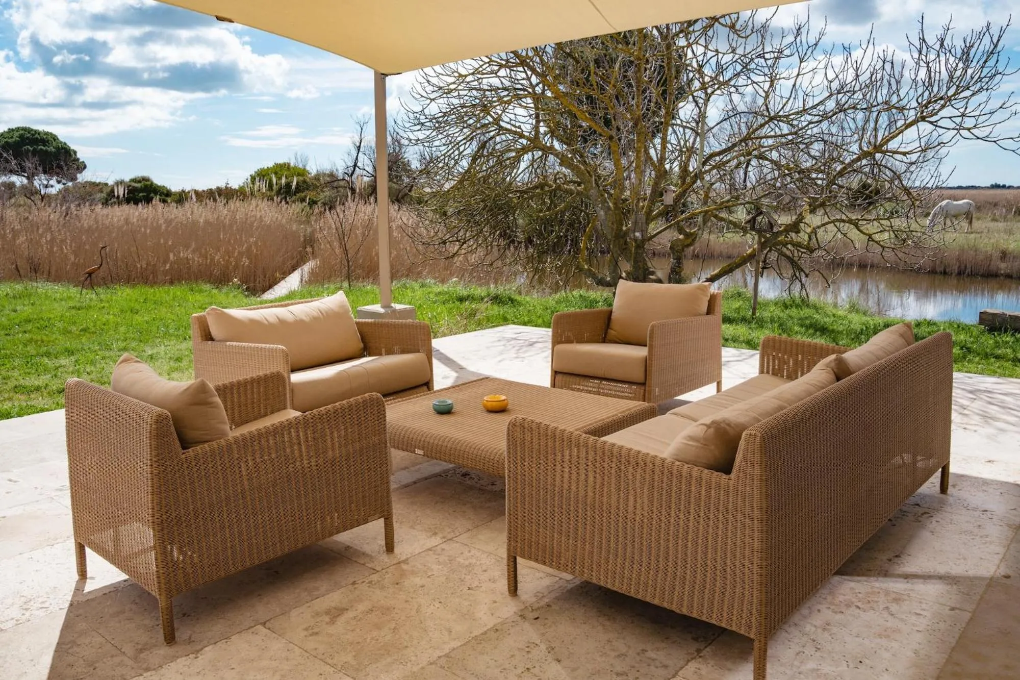 Patio in Mas du Couvin, maison d'hôtes en Camargue