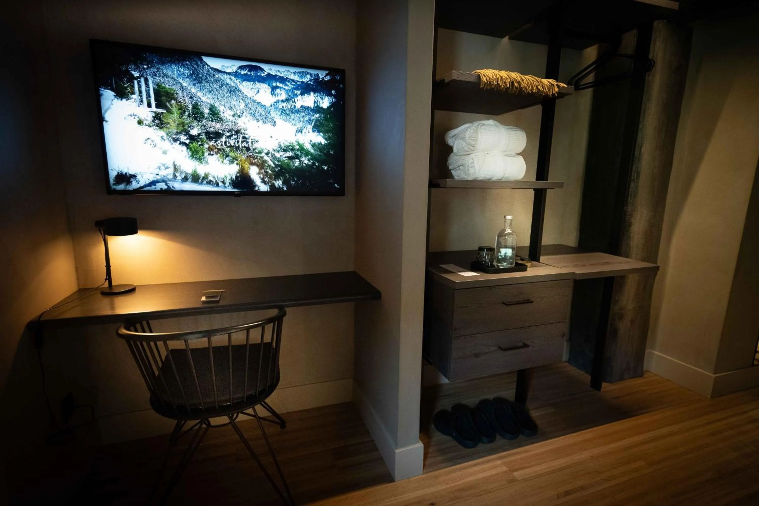 TV and multimedia in Les Pardines 1819 Mountain suites & SPA