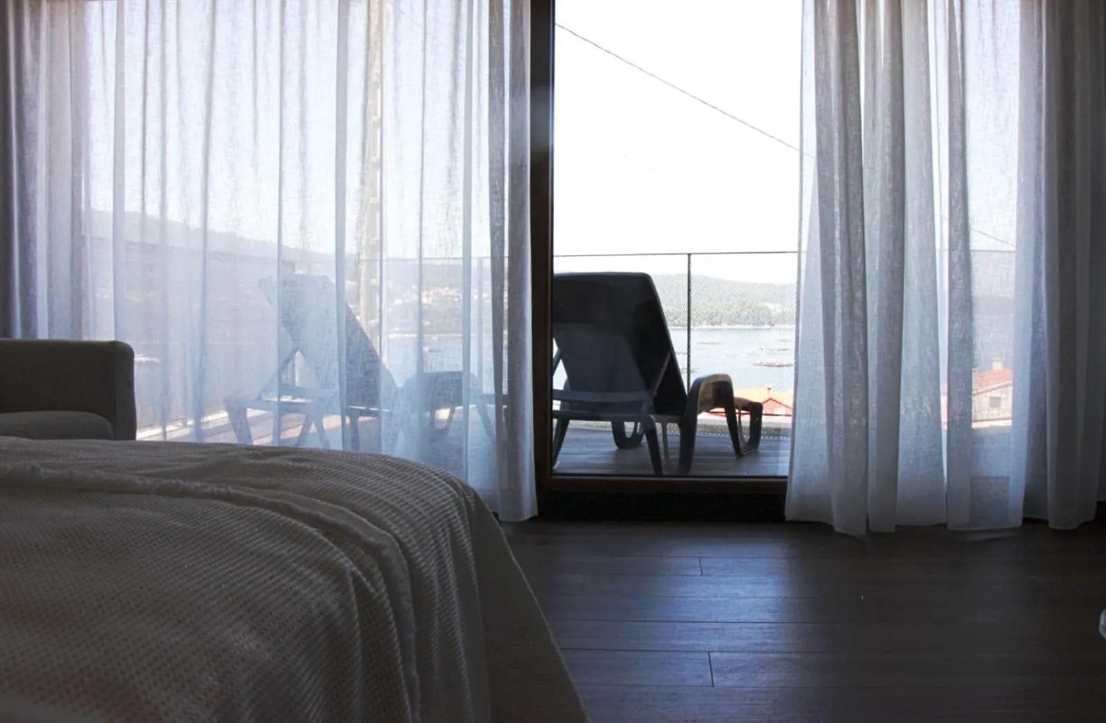 Bedroom, Bed in Mirador Ría de Aldán Apartamentos