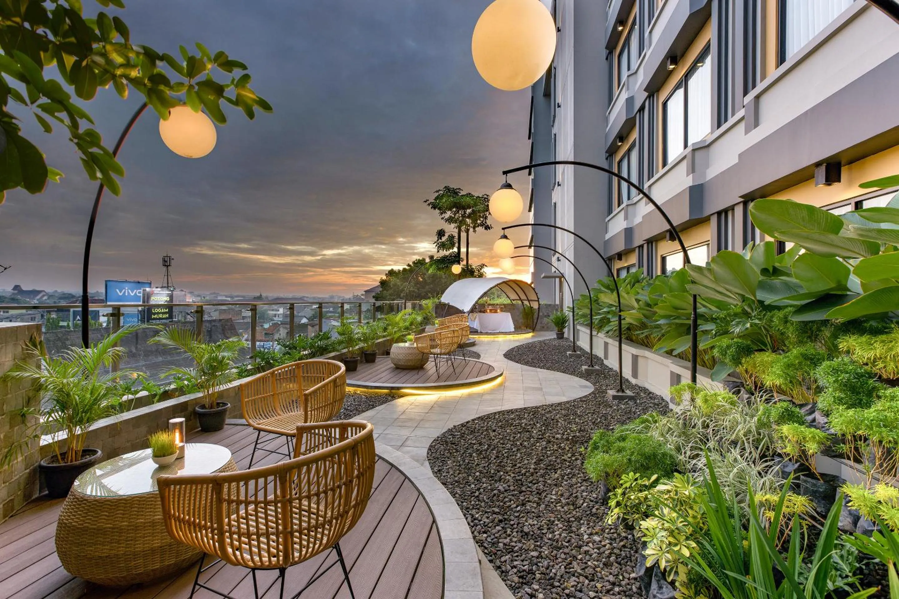 Garden in The Manohara Hotel Yogyakarta