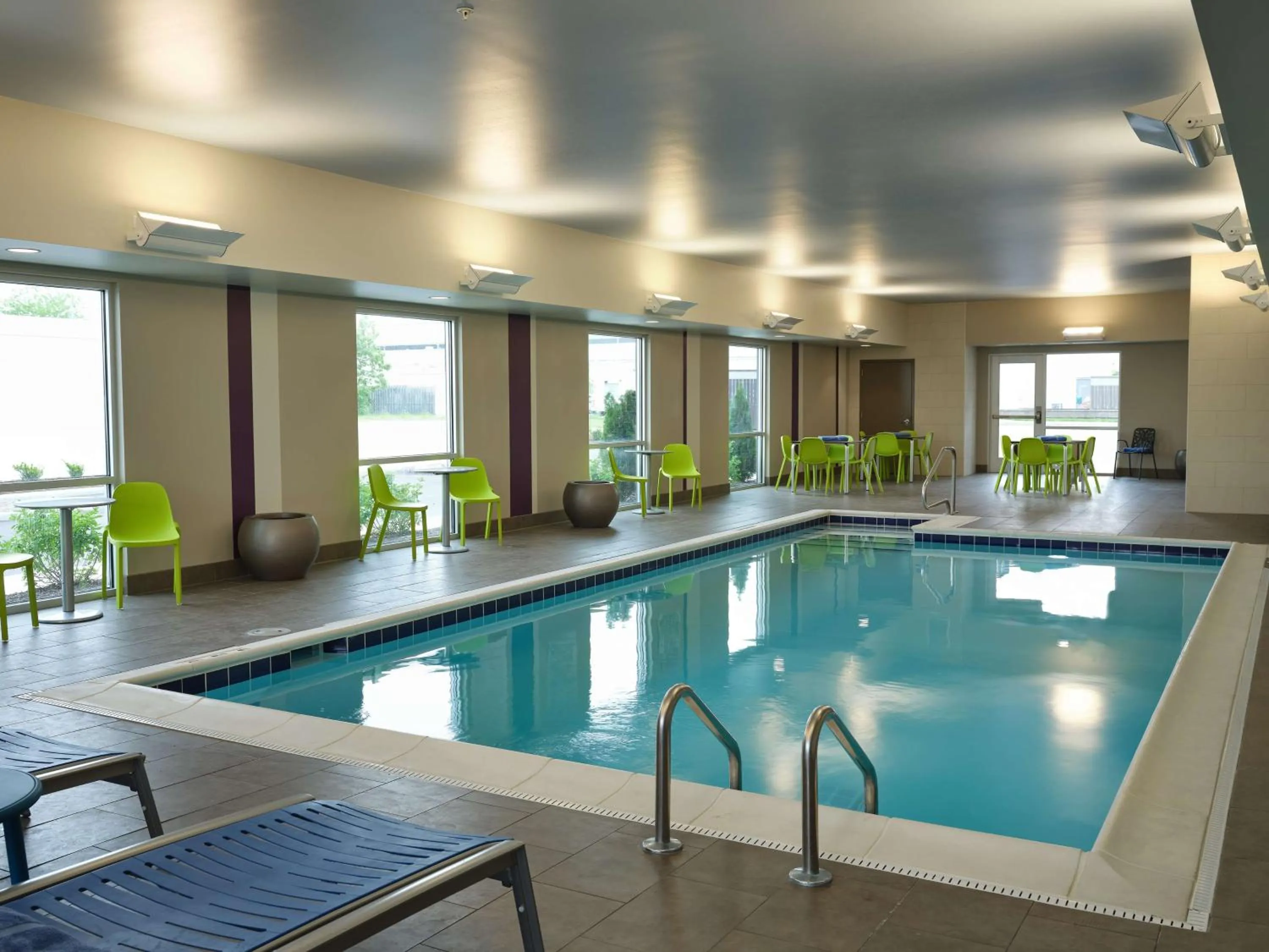 Pool view in Home2 Suites By Hilton Fishers Indianapolis Northeast