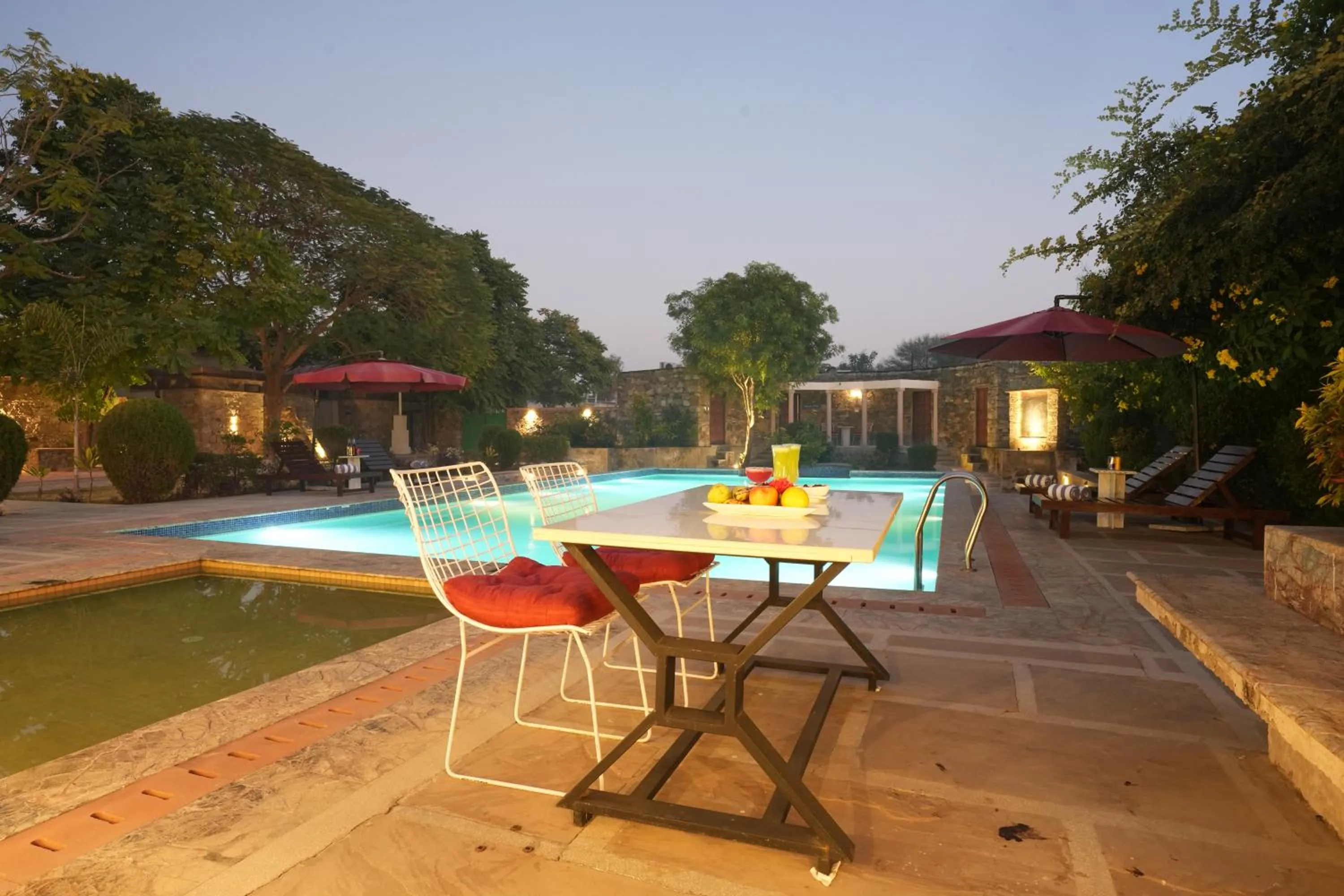 Swimming pool in Astroport Sariska Treetop by Eight Continents