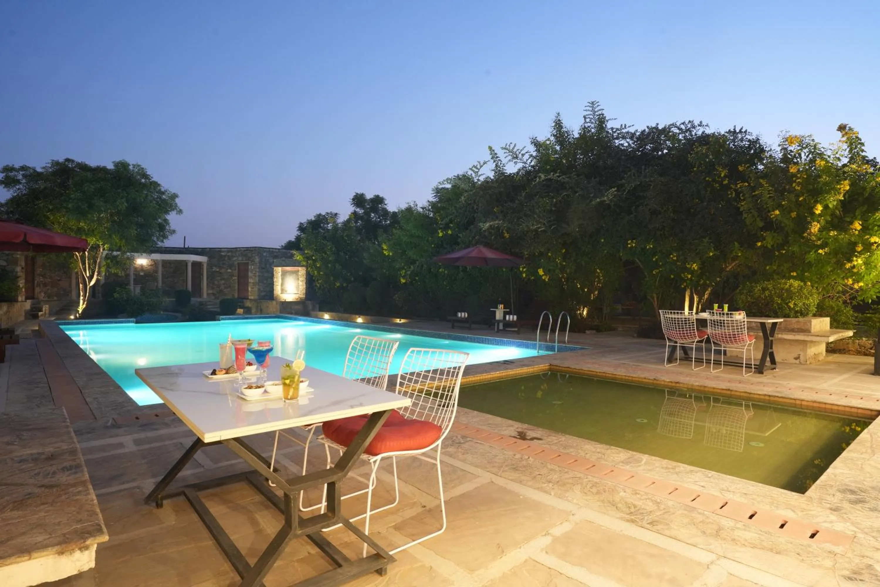 Swimming pool in Astroport Sariska Treetop by Eight Continents