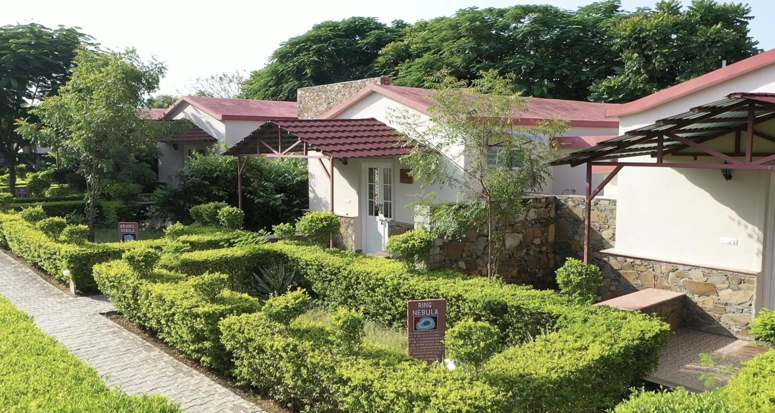Garden view in Astroport Sariska Treetop by Eight Continents