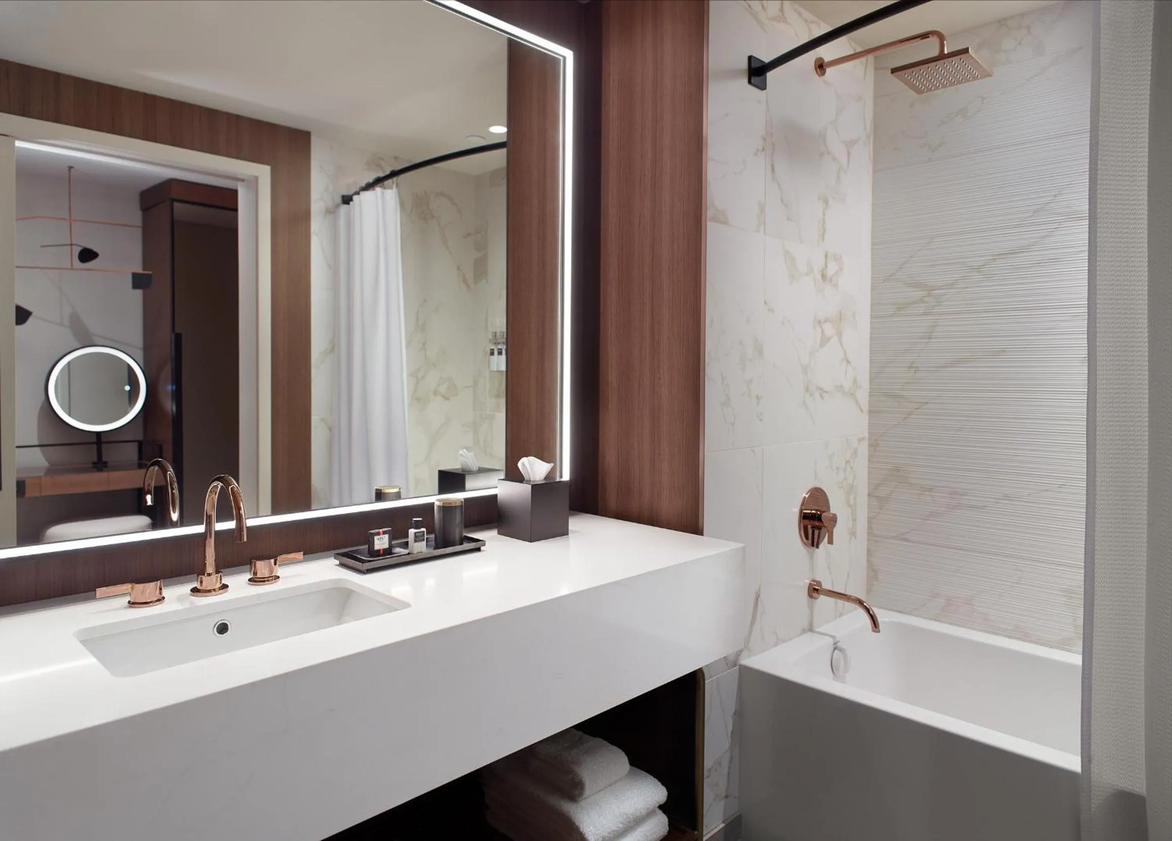 Bathroom in Omni Boston Hotel at the Seaport