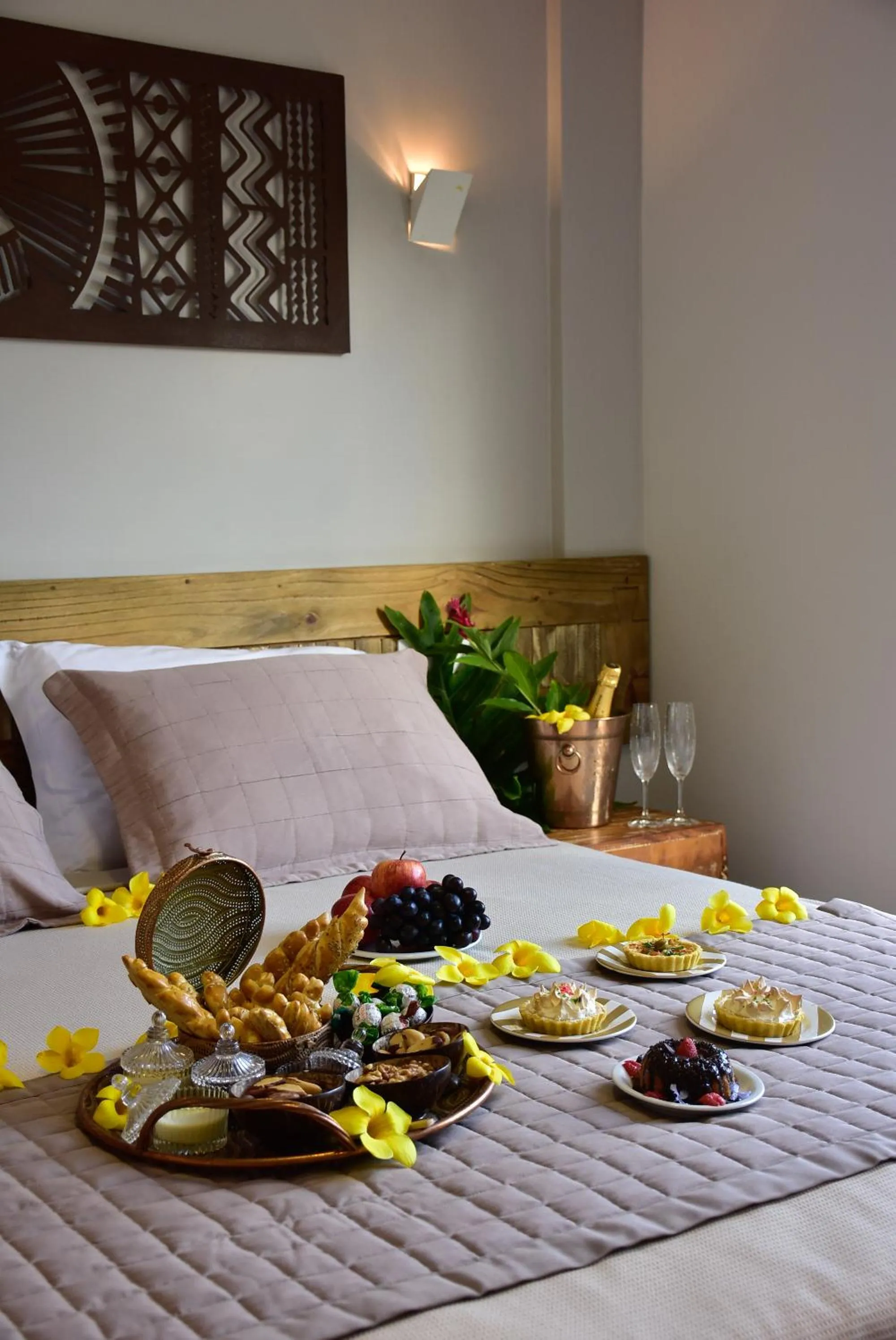 Food and drinks, Bed in Pousada Patuá do Morro