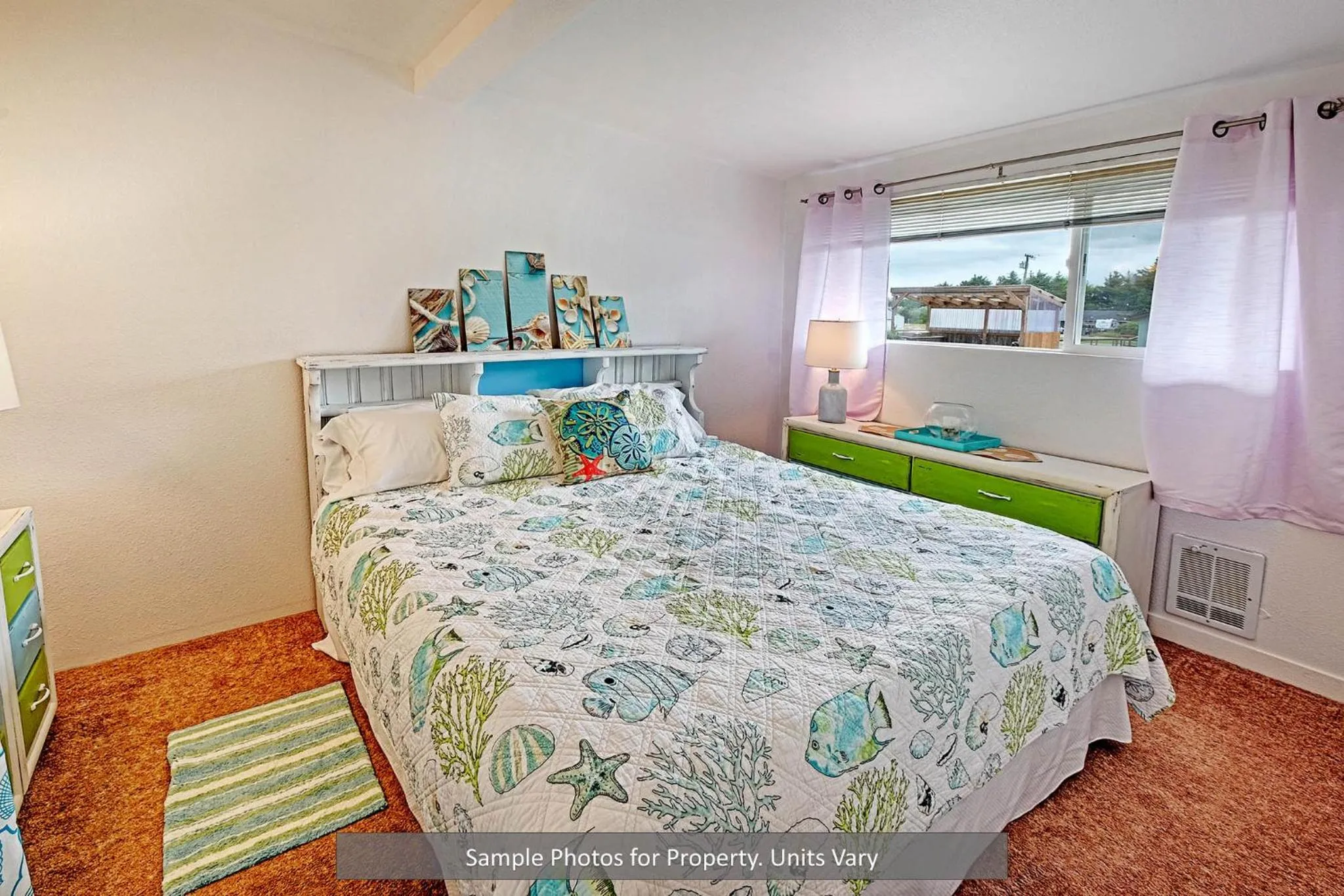 Bed in Pacific Surf Condos