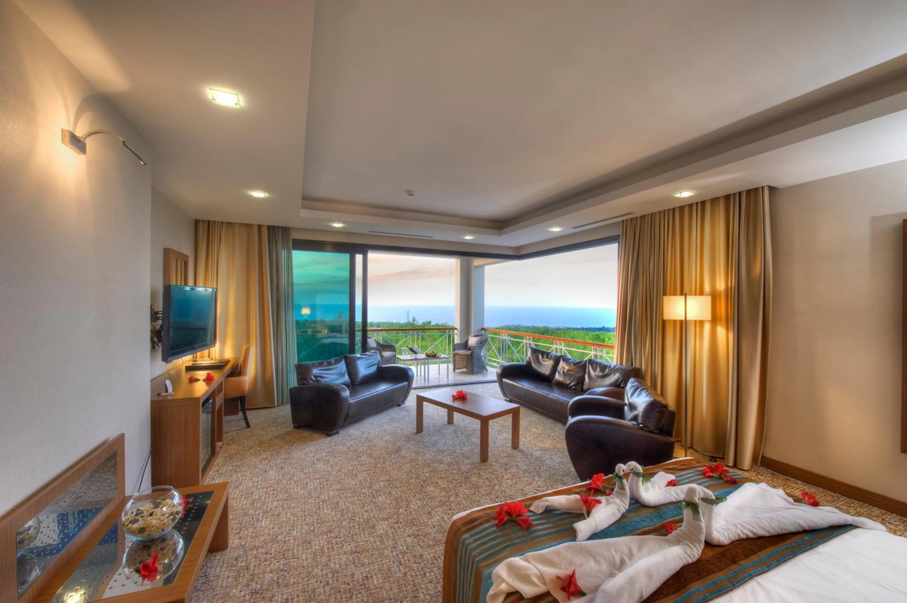 Bed in Korineum Golf & Beach Resort