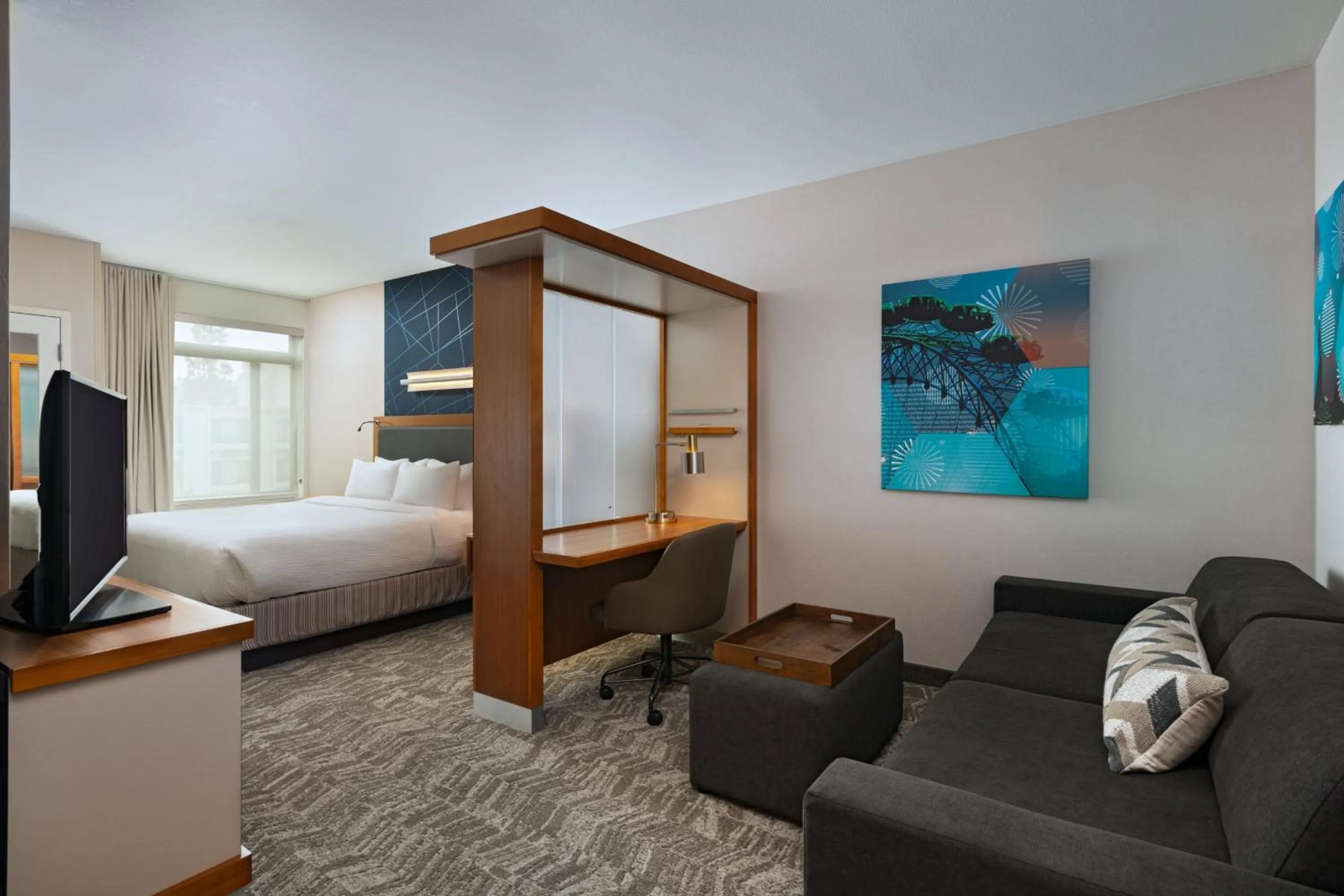 Photo of the whole room, Bed in Springhill Suites by Marriott Anaheim Maingate