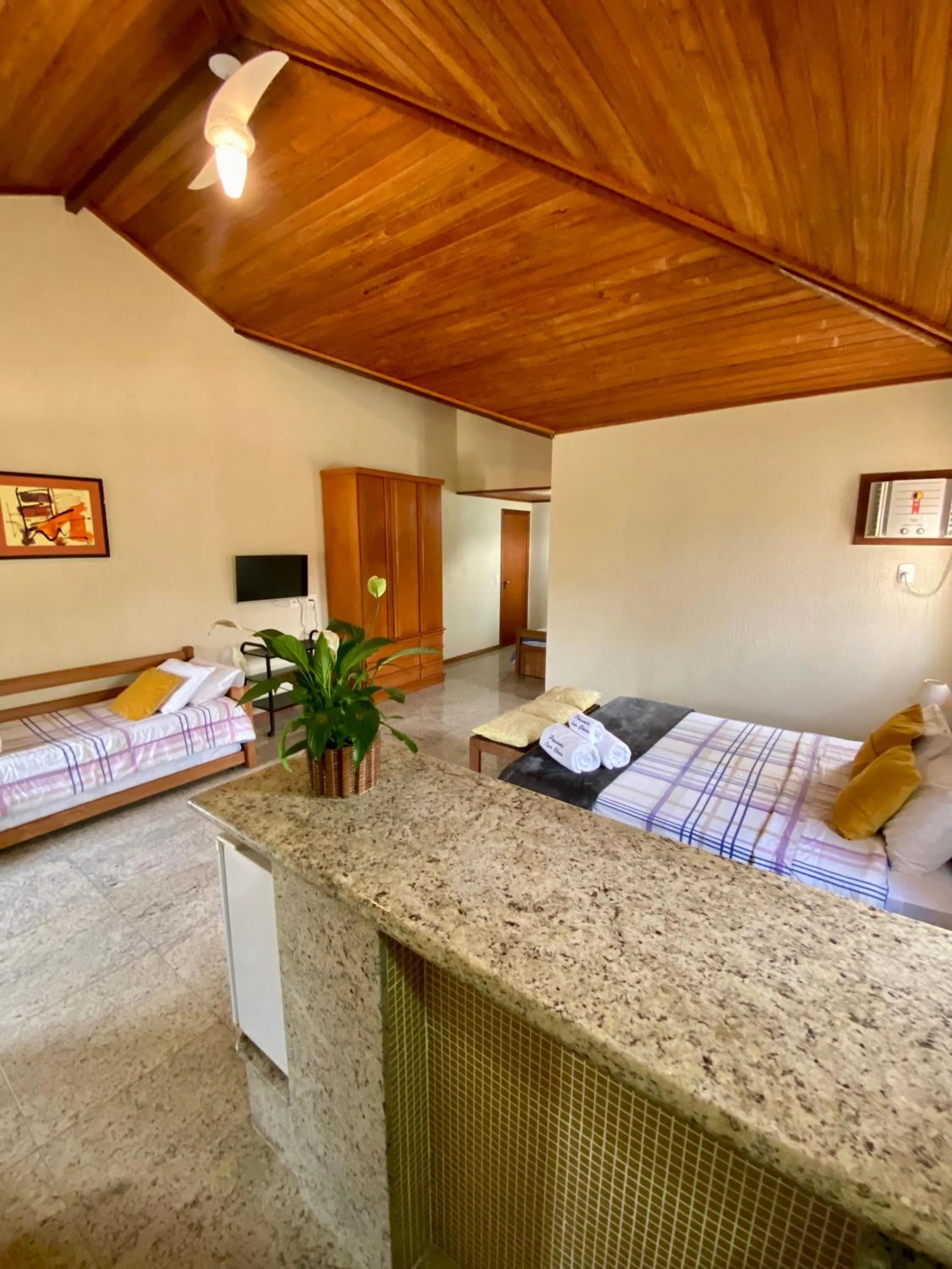 Bed in Pousada Lua Cheia