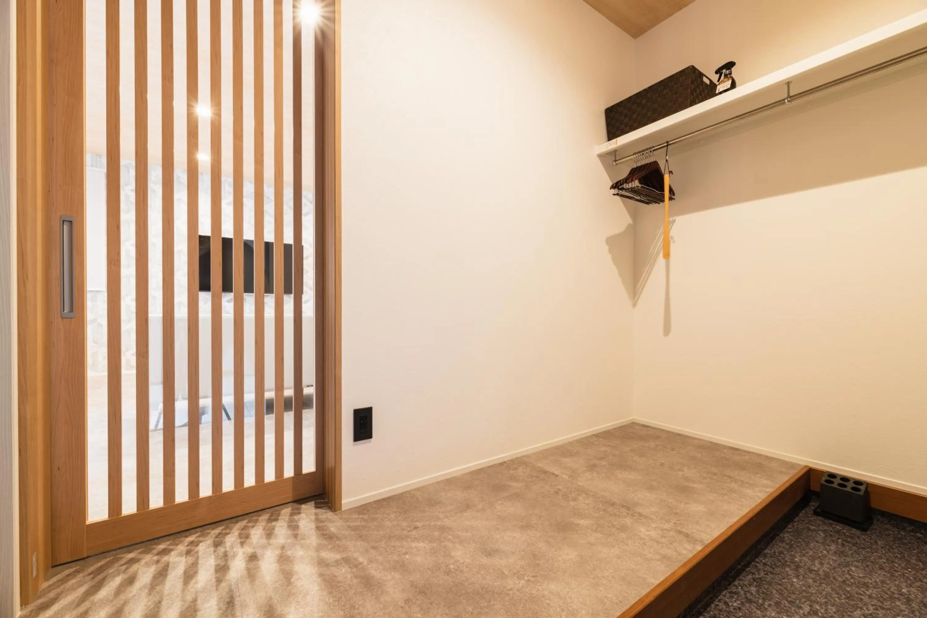 Photo of the whole room, Bed in J-STAY Beppu indigo