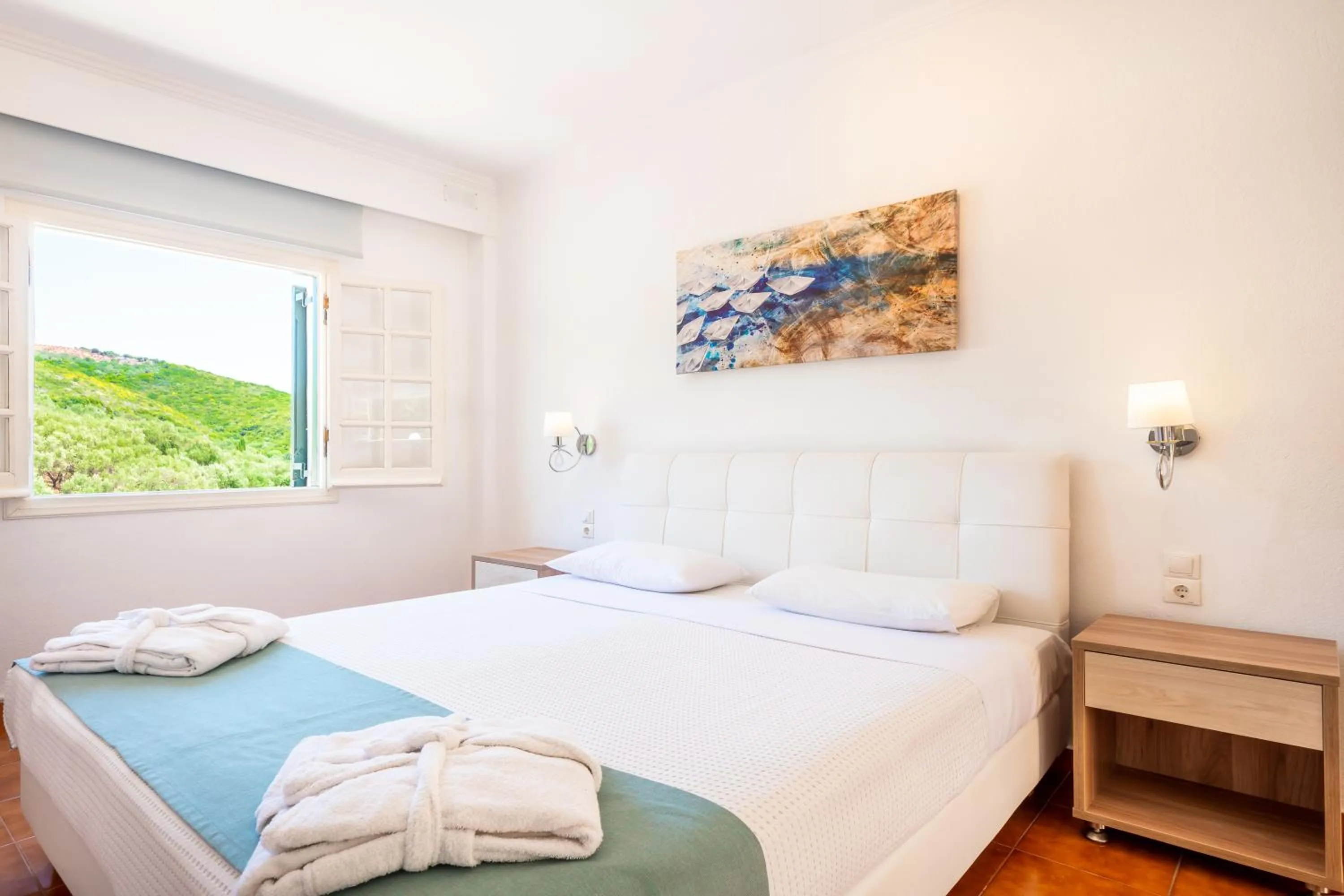 Bed in CORFU PELAGOS HOTEL