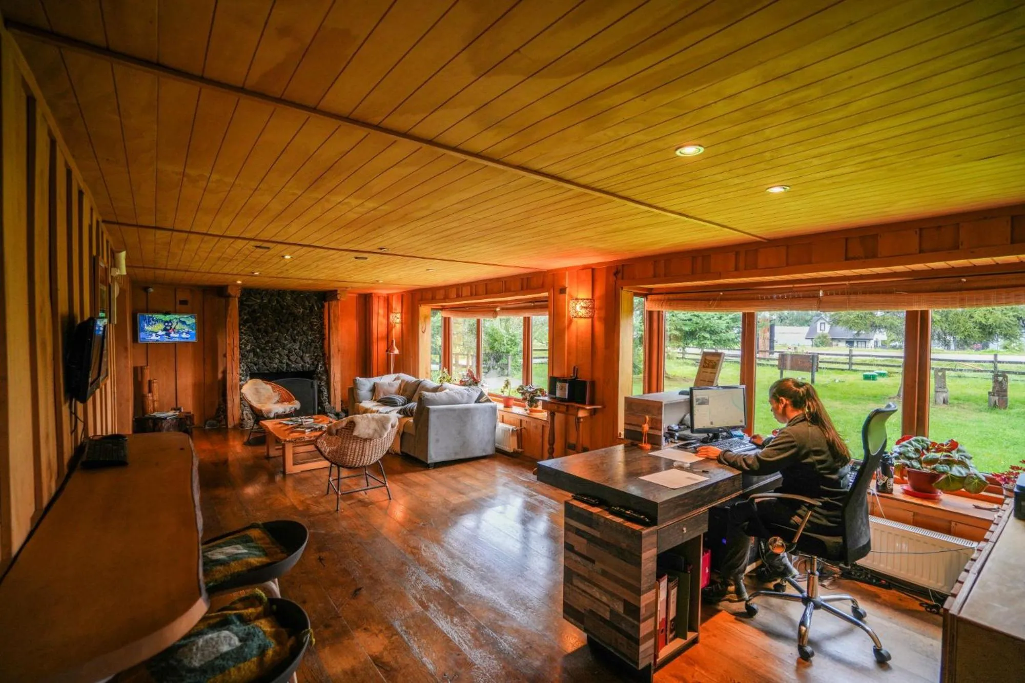 Living room in Alto Melimoyu Hotel & Patagonia