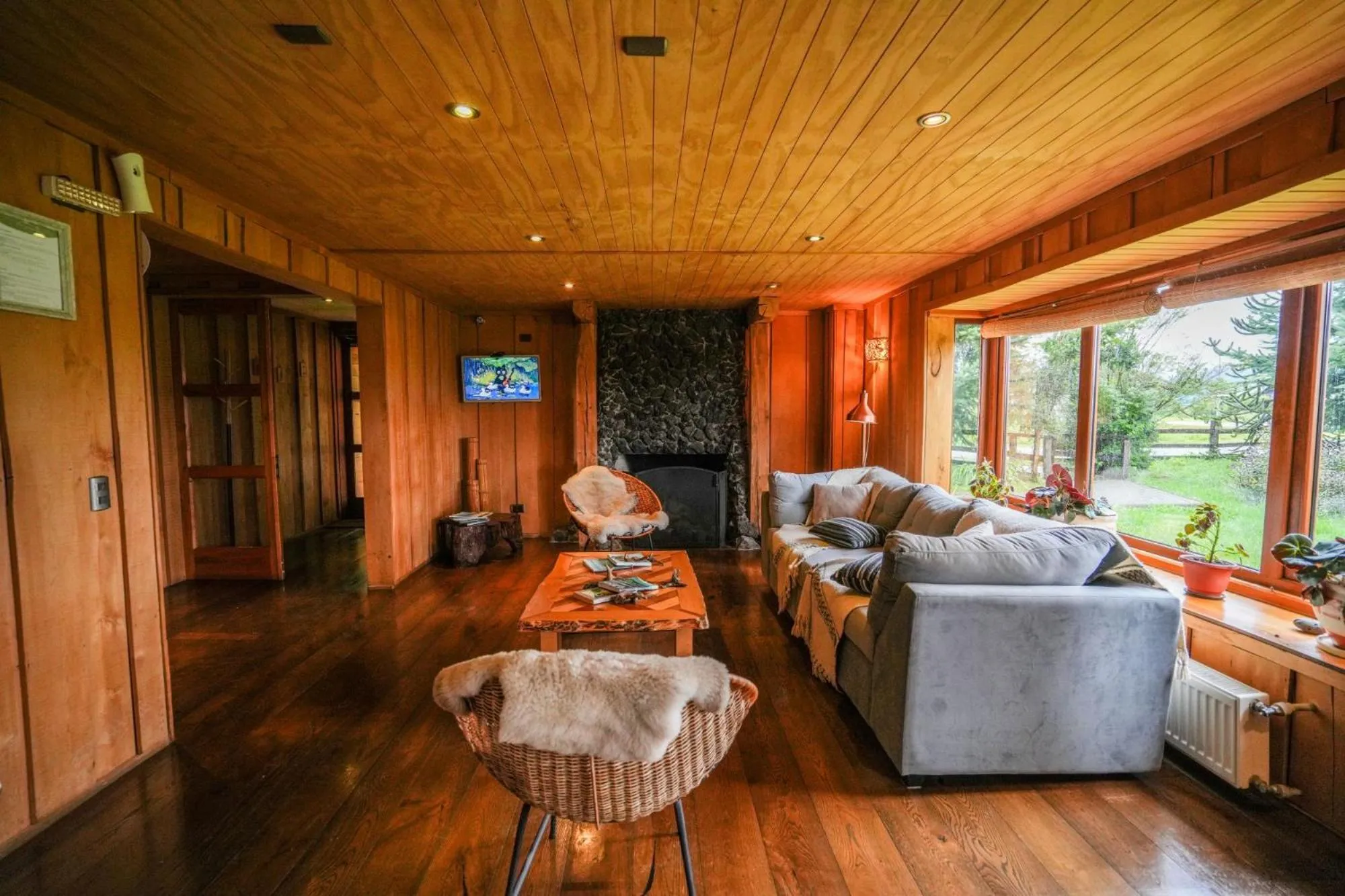 Living room in Alto Melimoyu Hotel & Patagonia