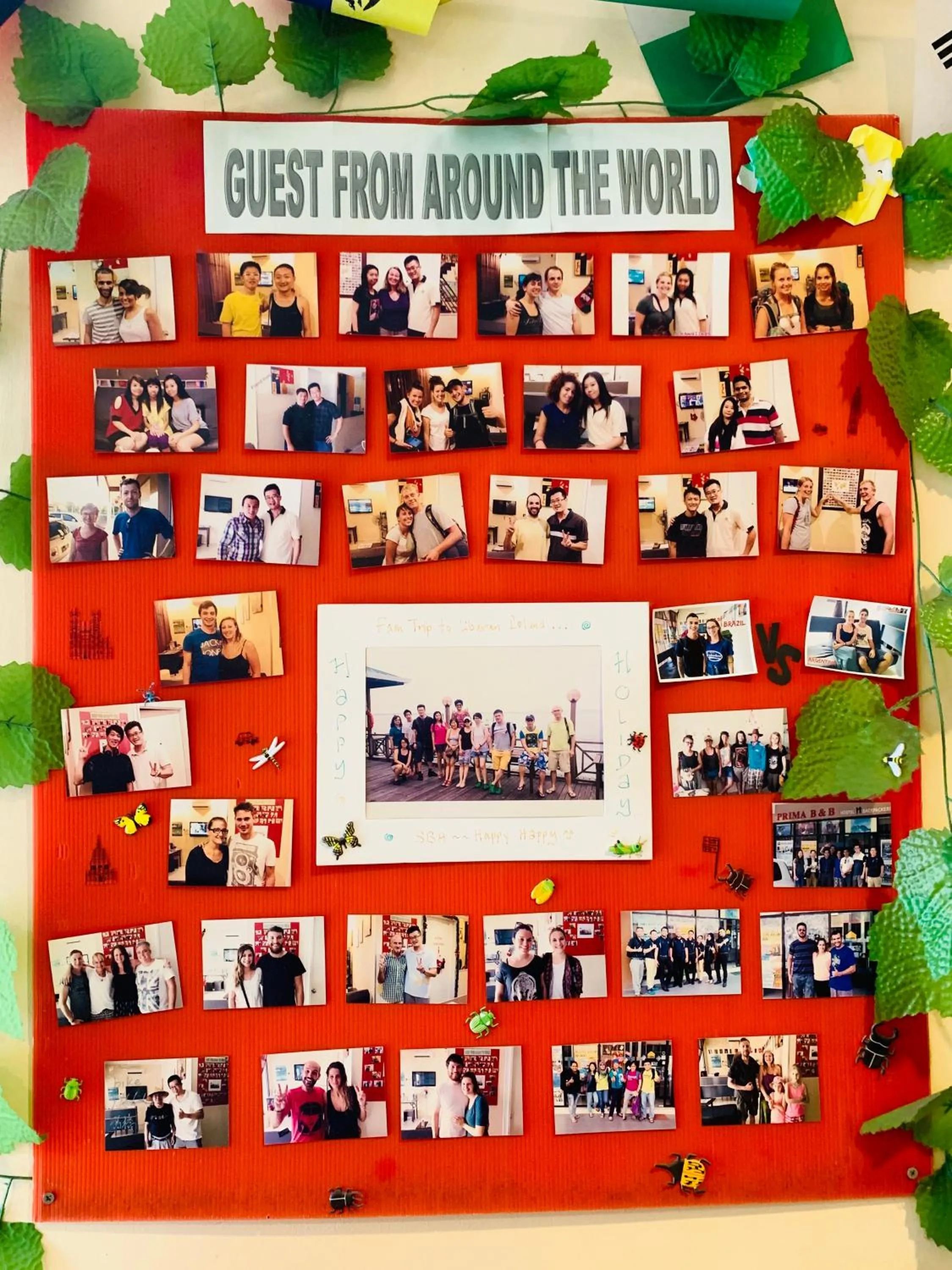 Text overlay in Prima B&B Hostel