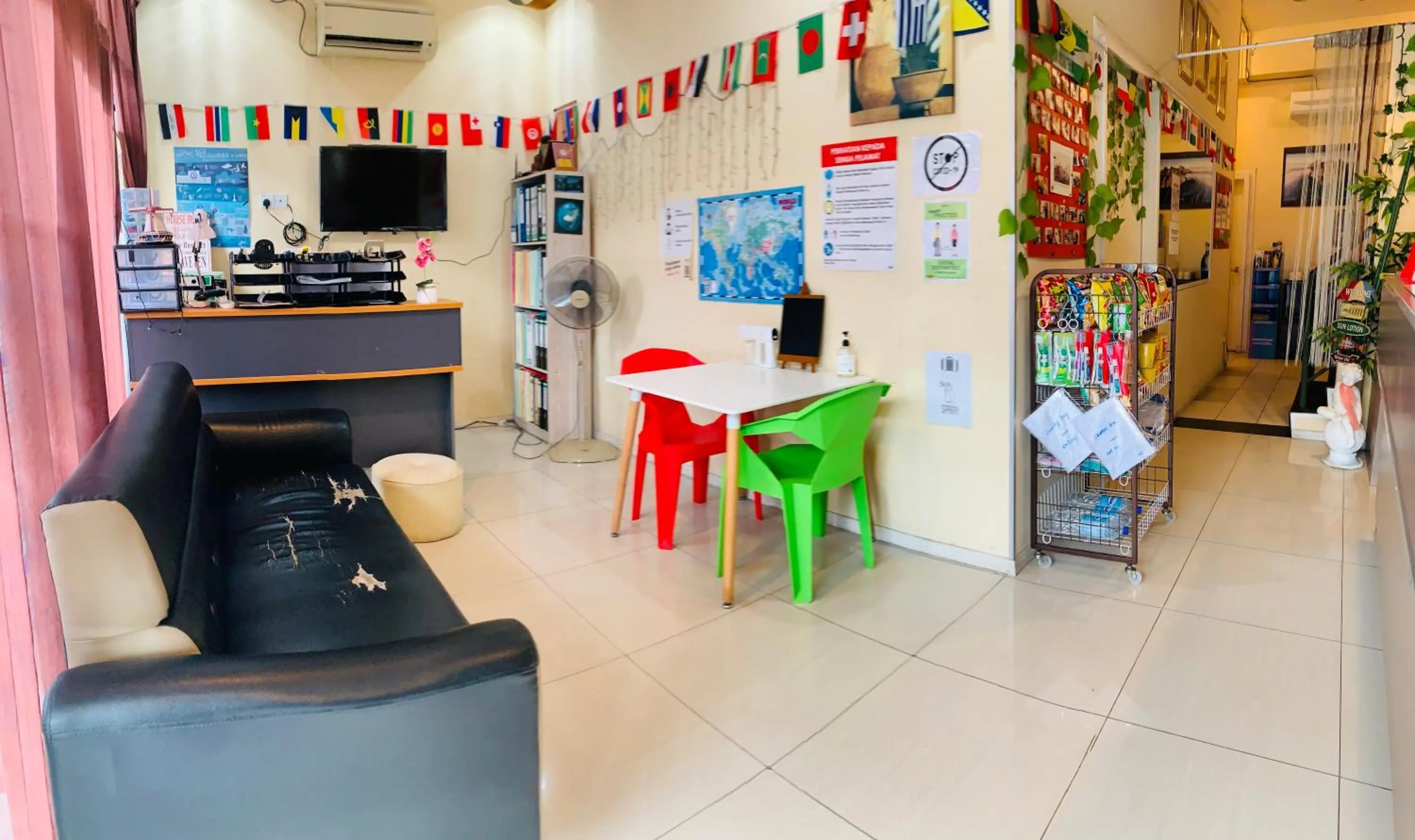 Seating area in Prima B&B Hostel