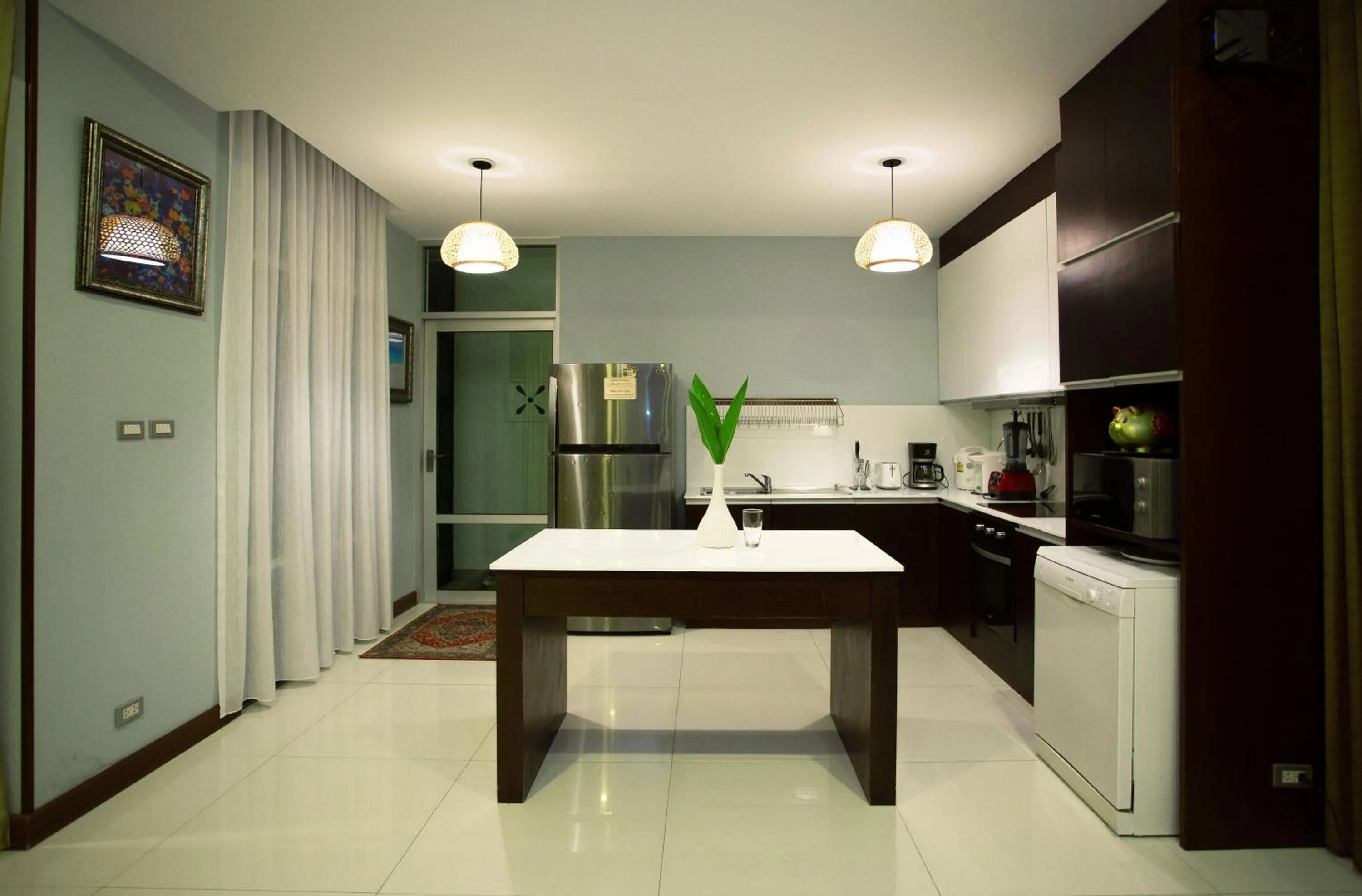 Kitchen or kitchenette in Nagawari Art Maldives BBQ Pattaya Villa